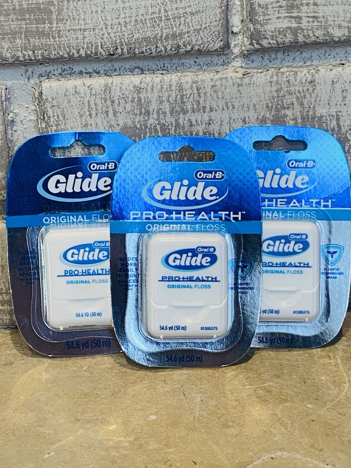 Oral-B Glide Dental Floss Original Version Unflavored Pro Health 54.6 YD 3 Pack