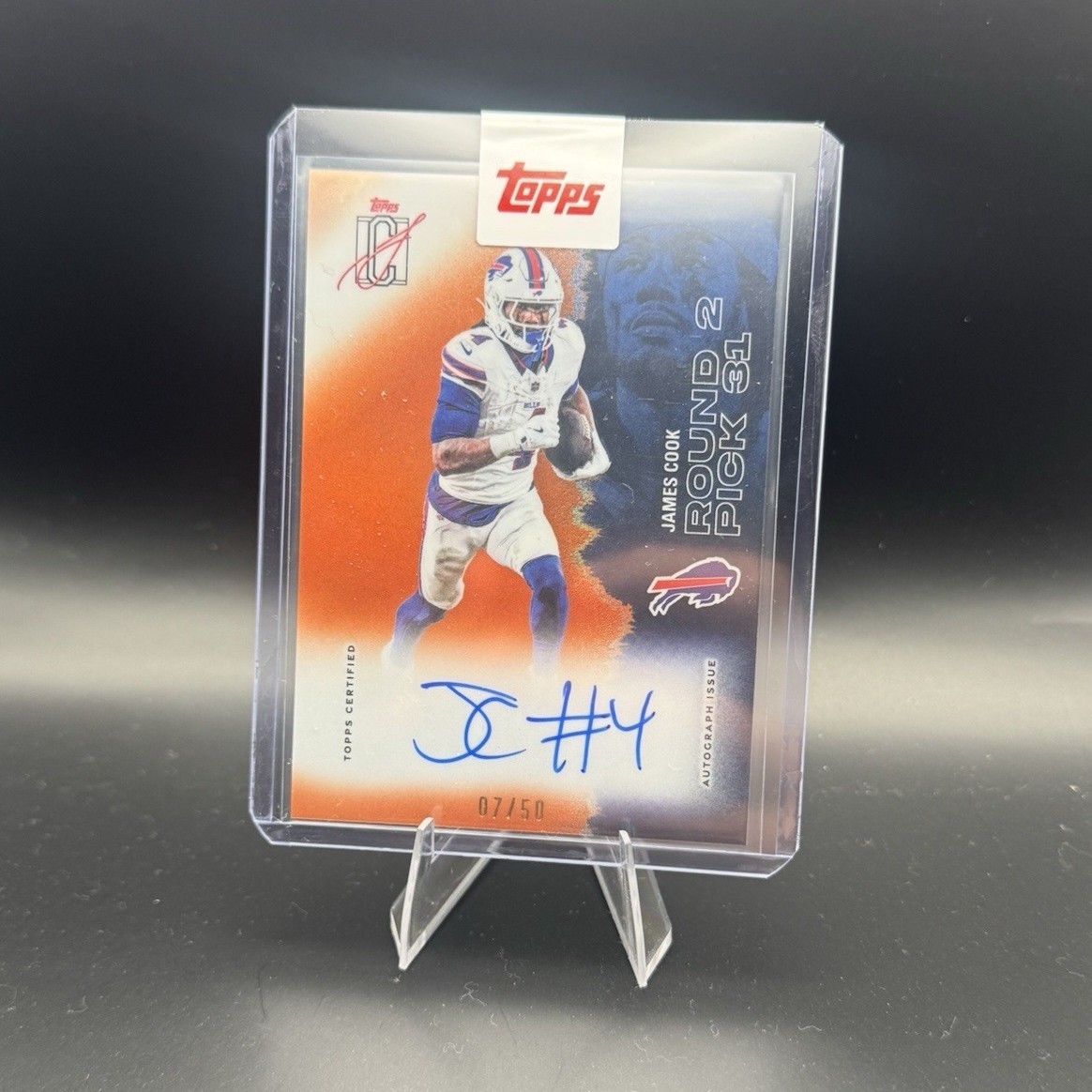 Topps 2025 Signature Class James Cook Buffalo Bills Orange Lava Auto /50 #8 Topps 2025 Signature Class James Cook Buffalo Bills Orange Lava Auto /50 #8