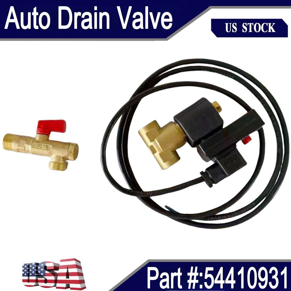 NEW Electronic Drain Valve Automatic 54410931 For Ingersoll-Rand Air Compressor