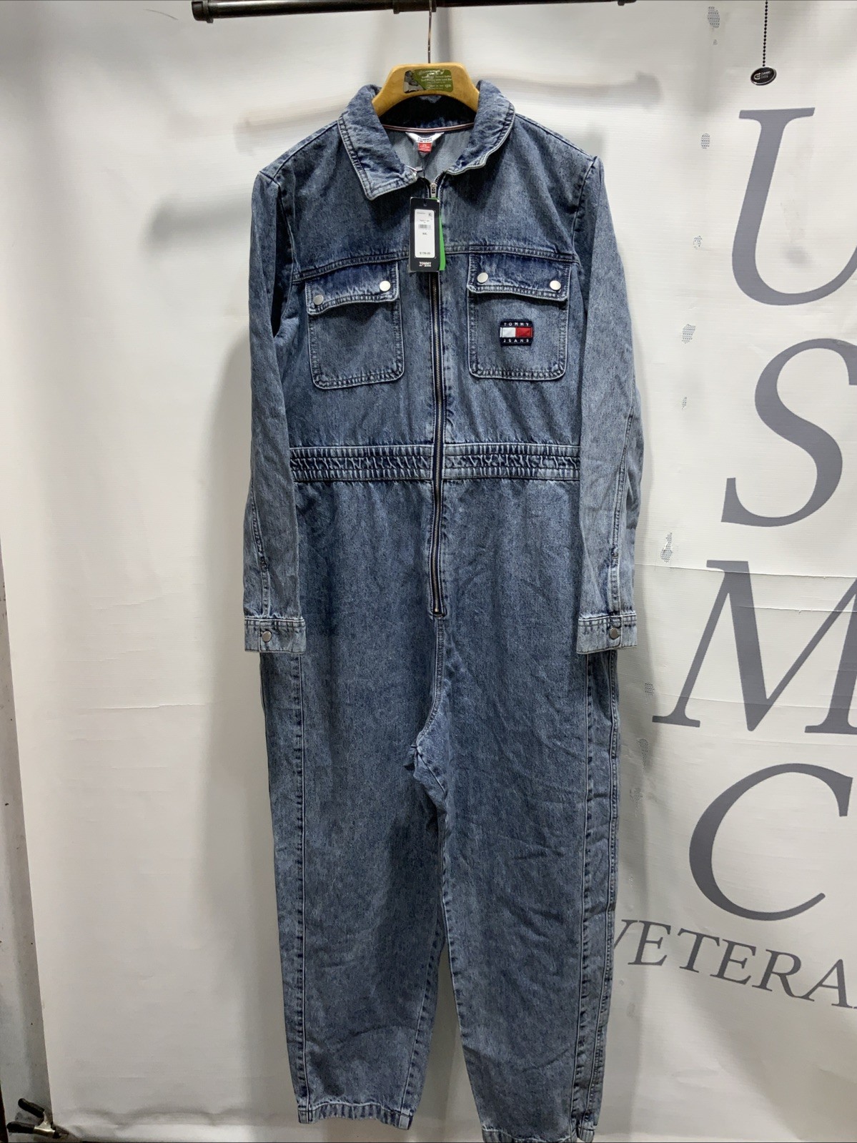 Women’s Tommy Jeans NWT Denim Jeans Coveralls Size XXLARGE.               000493