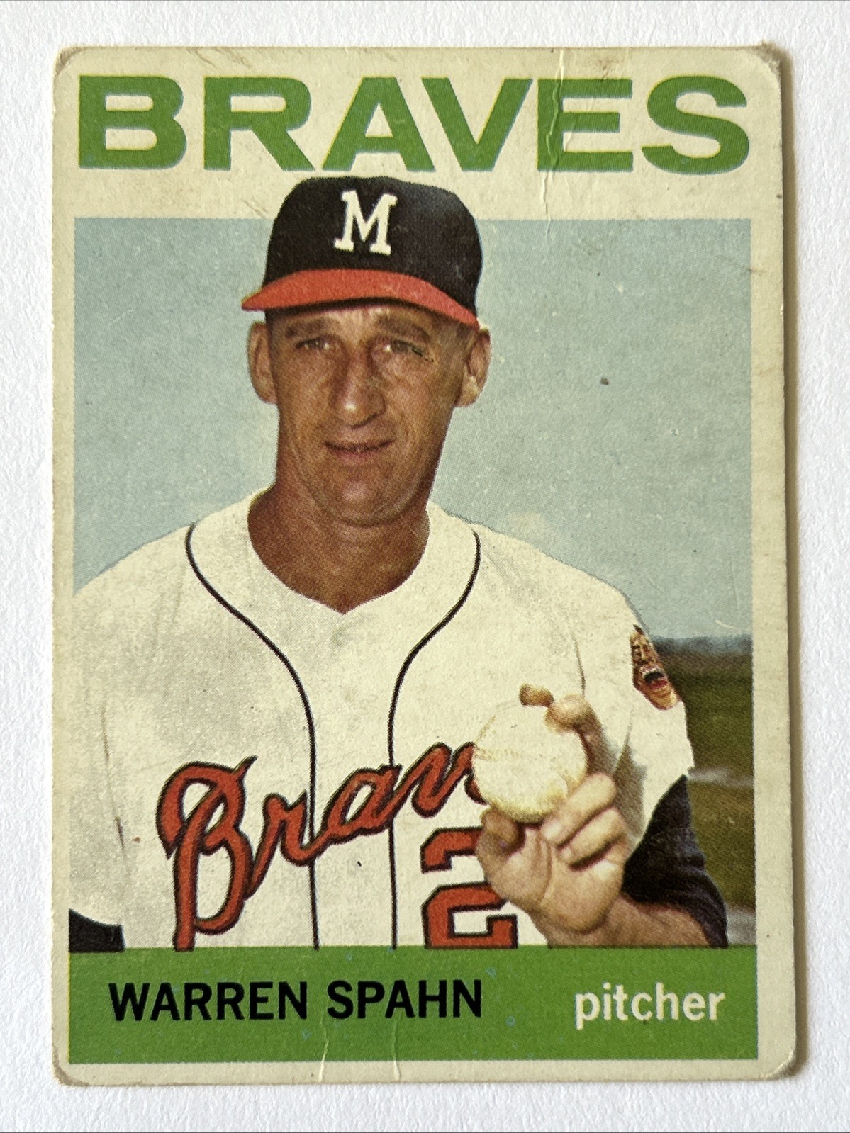 Topps 1964 #400 Warren Spahn Braves Baseball
