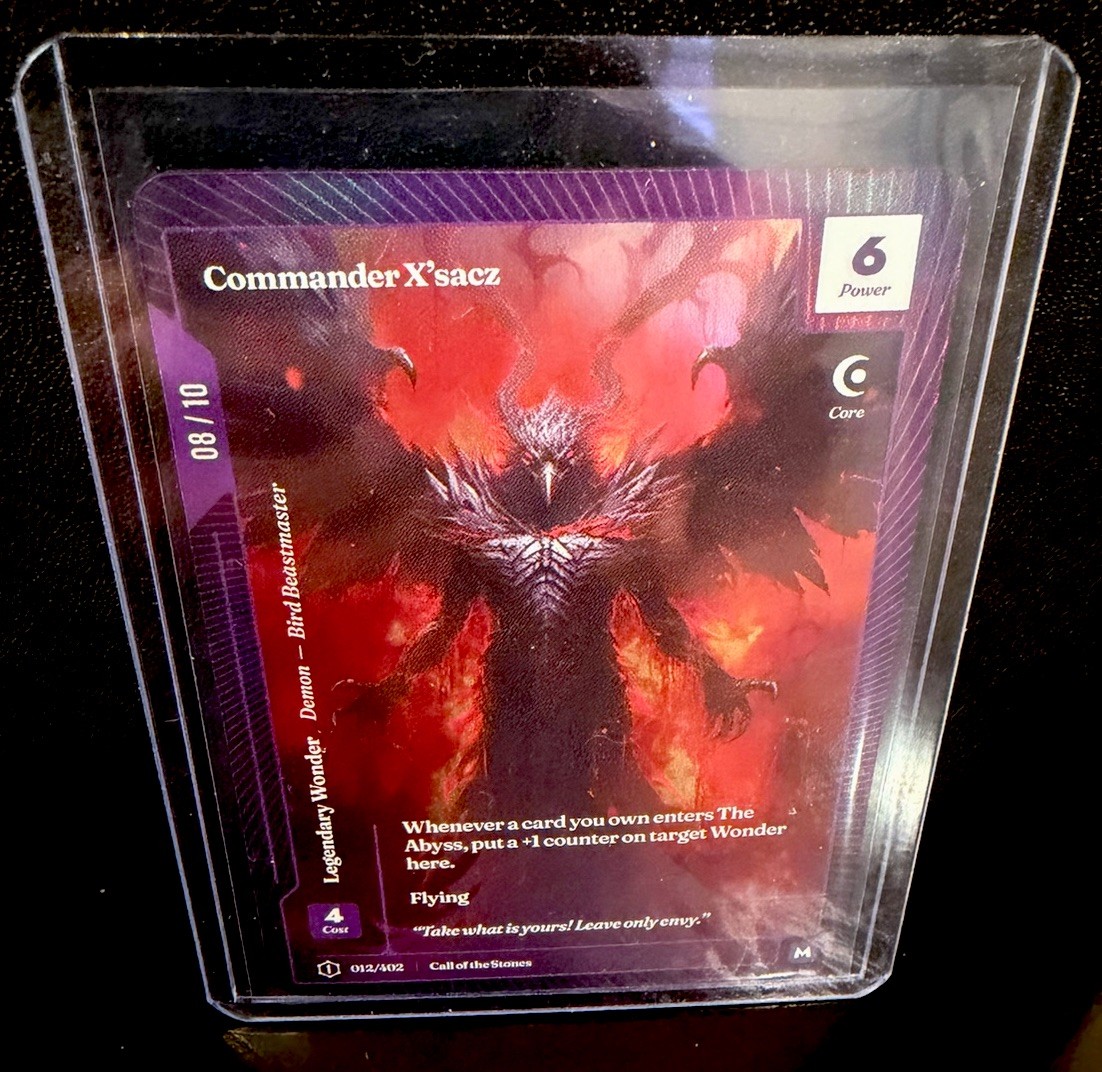 Commander X\'sacz Legendary Wonder Call of the Stones M 08/10