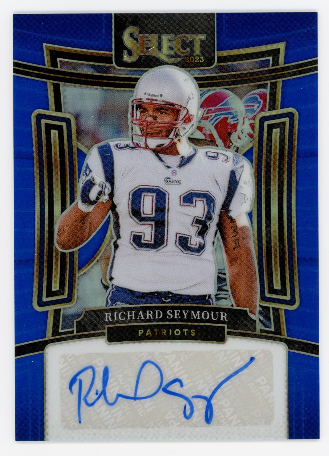 2023 Panini Select | Richard Seymour Signatures Blue Prizm Auto | 78/99 #SIG-RSE 2023 Panini Select | Richard Seymour Signatures Blue Prizm Auto | 78/99 #SIG-RSE