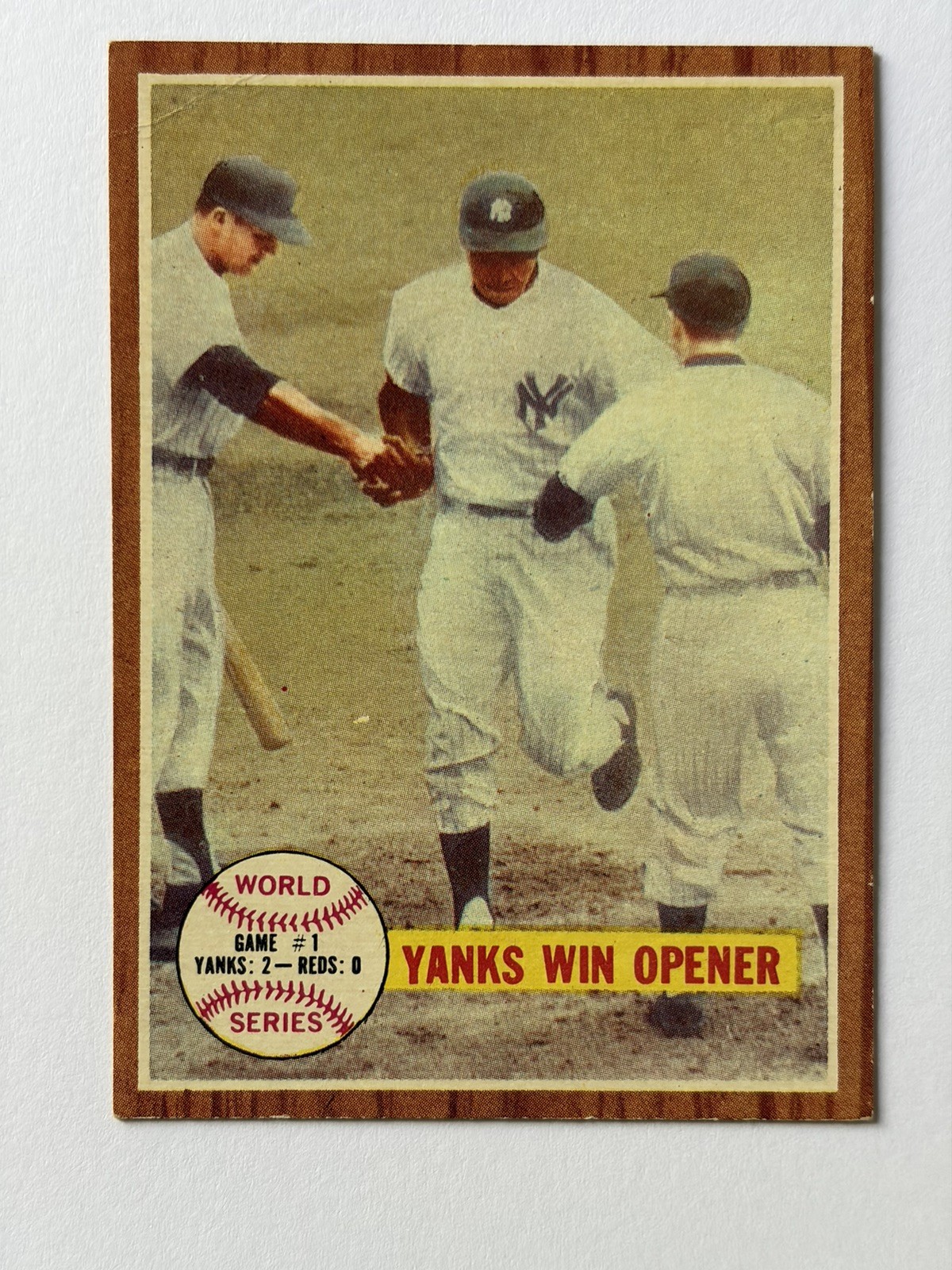 1962 Topps #232 World Series Game #1 - Yanks Win Opener WS Baseball