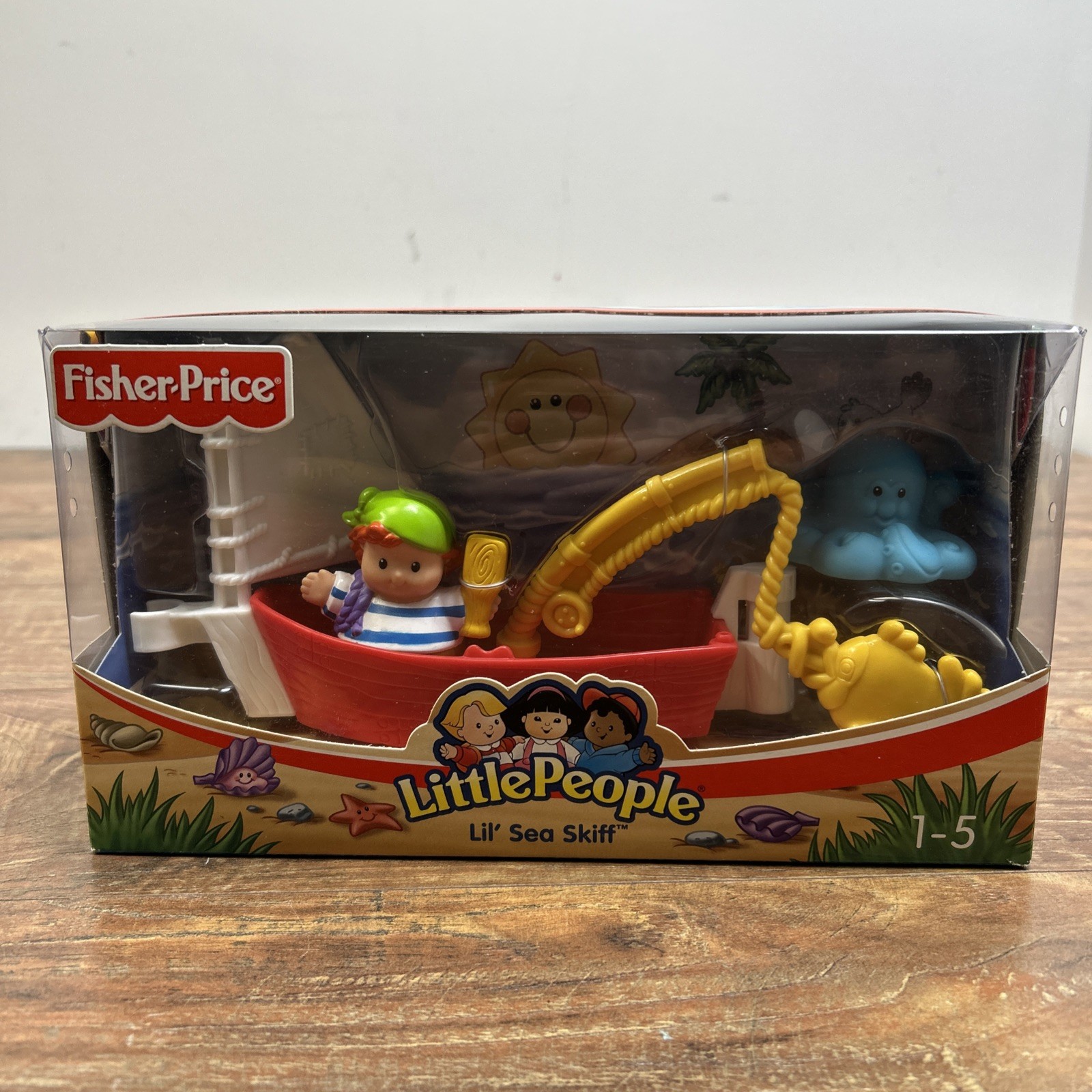 Fisher Price Little people Lil Sea Skiff Boat Fishing Pirate New Sealed J4422 Fisher Price Little people Lil Sea Skiff Boat Fishing Pirate New Sealed J4422
