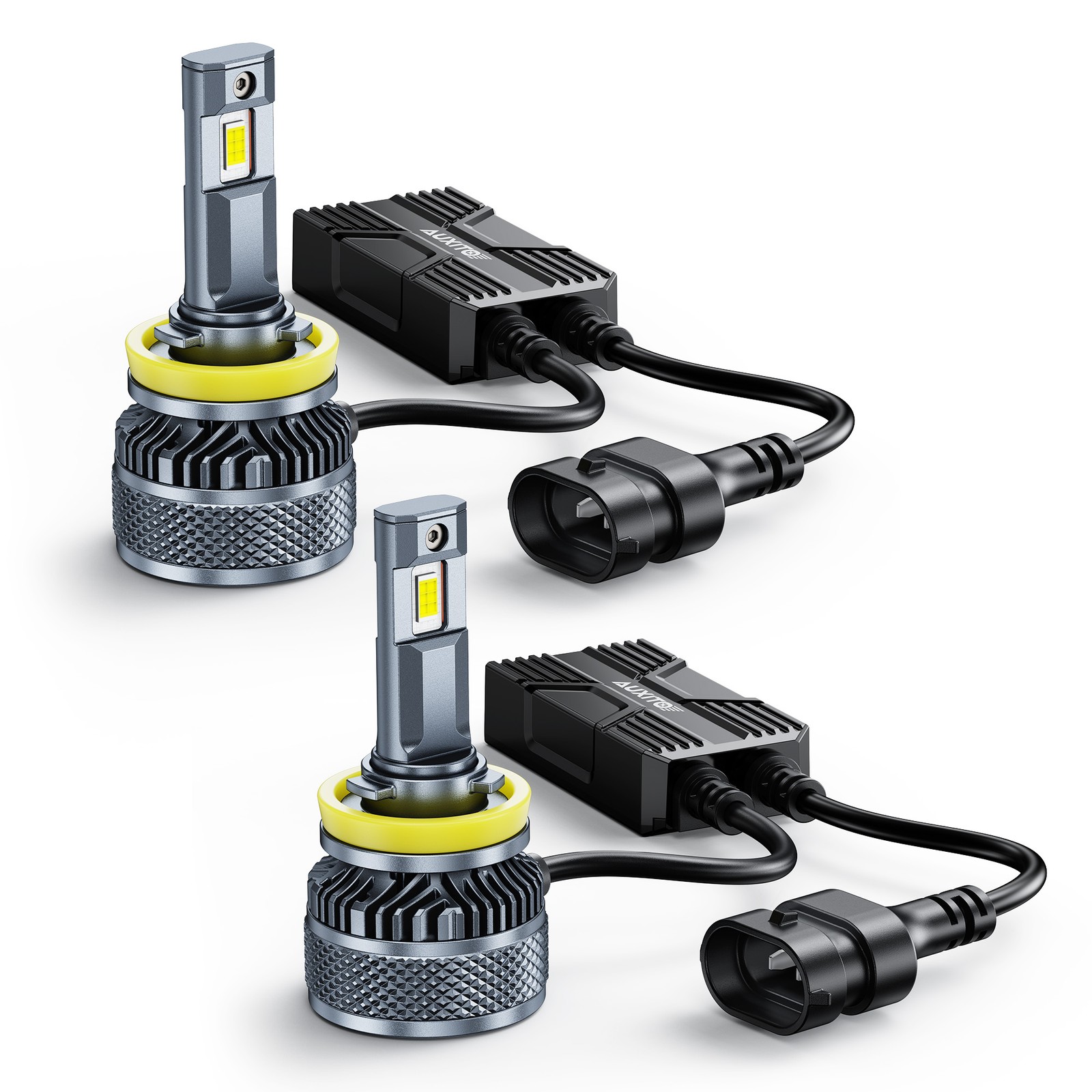 AUXITO H11 H8 H9 LED Headlight Bulbs 32000LM 170W 6500K Cool White High Power X5