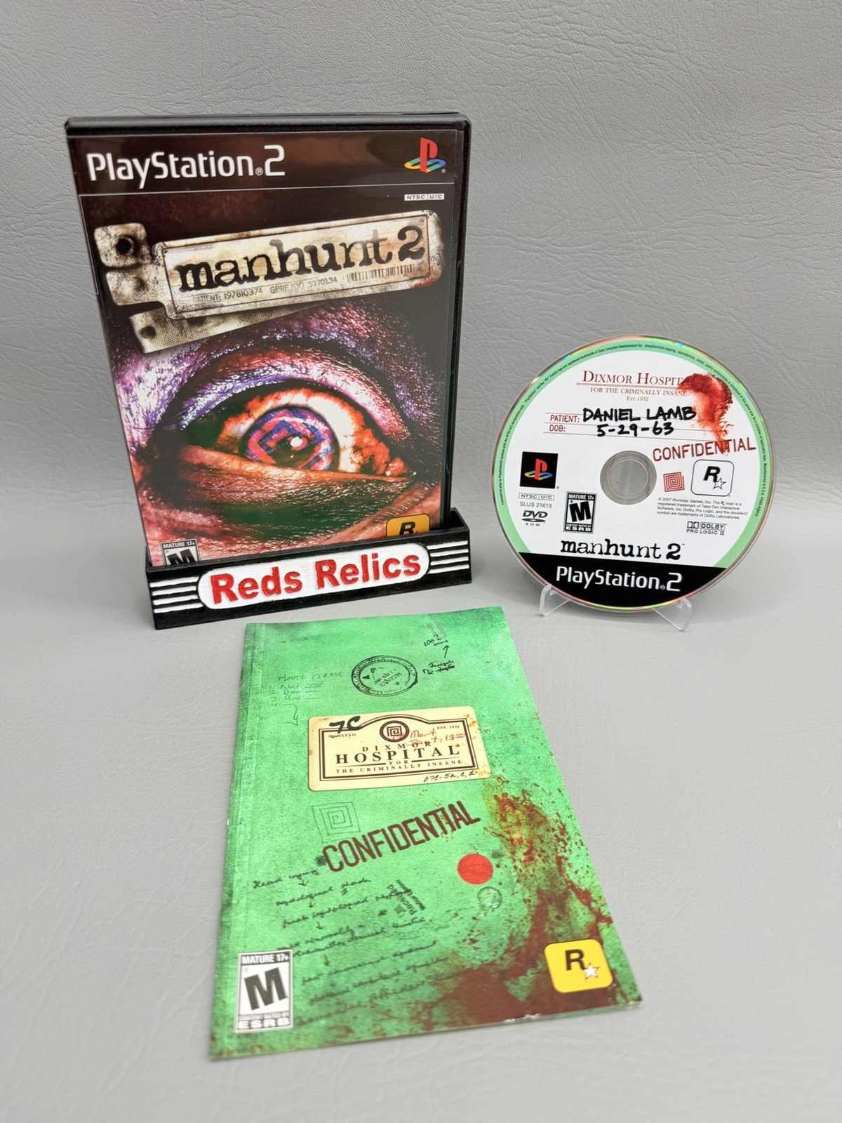 Manhunt 2 (Sony PlayStation 2 PS2, 2007) Complete - Near Mint - 1Y Warranty