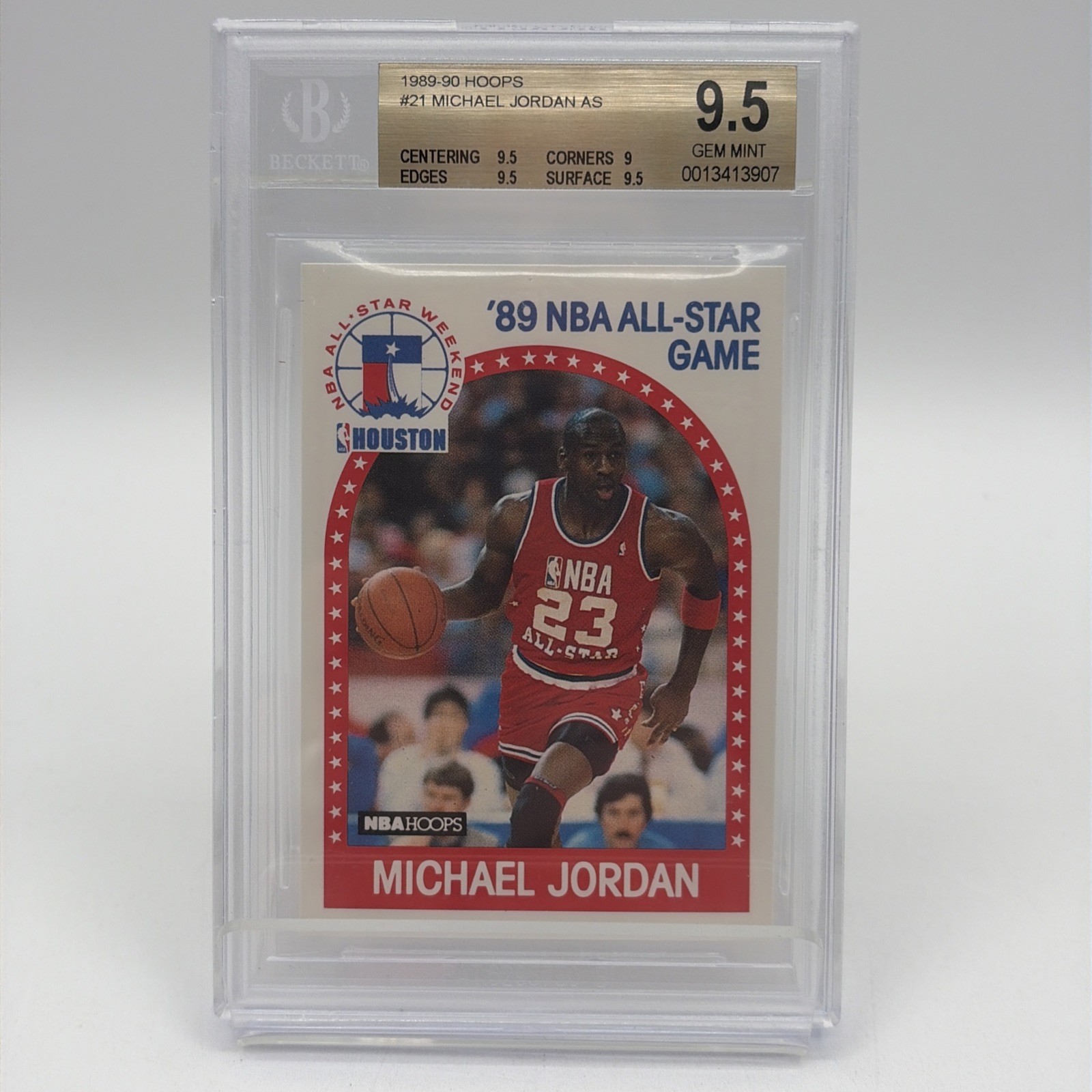 1989-90 NBA Hoops All-Star Game Michael Jordan #21 BGS 9.5 GEM MINT