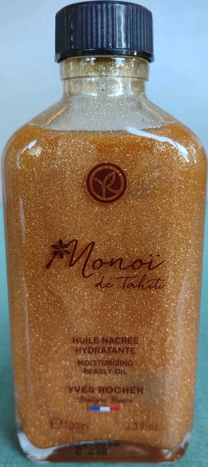 Yves Rocher Monoi de Tahiti Moisturizing Pearly Oil 100ml 3.3oz Exp 06/2028 Yves Rocher Monoi de Tahiti Moisturizing Pearly Oil 100ml 3.3oz Exp 06/2028