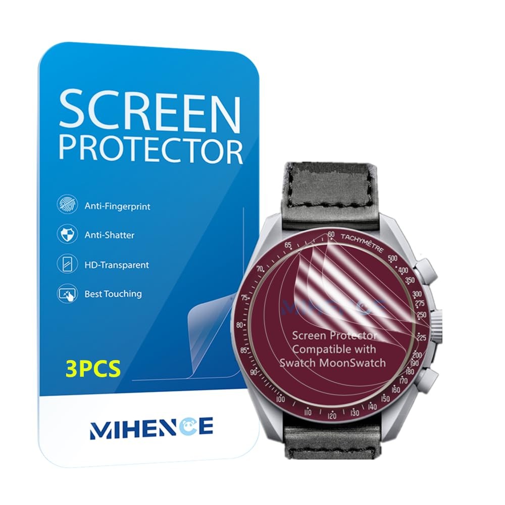 Compatible for Swatch MoonSwatch Screen Protector, HD Full Coverage Invisible TP