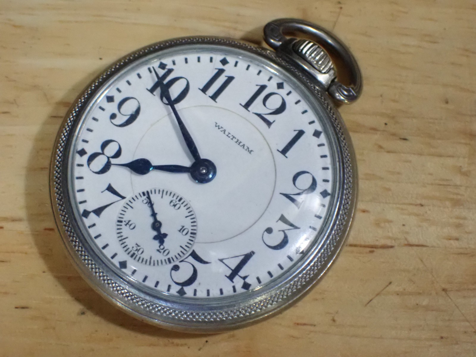 16s Waltham 21 Jewel 5 Adj Crescent St. Manual Pocket Watch runs Premier Case