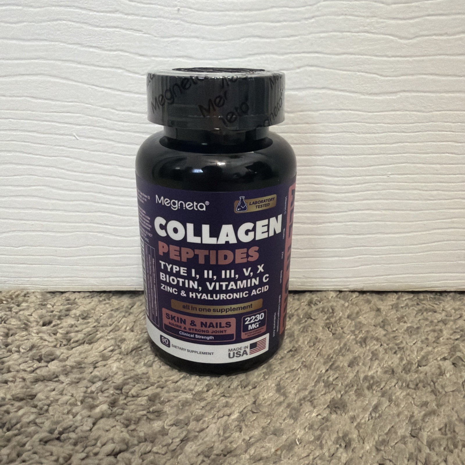 Megneta Collagen Peptides Types I II III V X Biotin Vitamin C 90 Capsules Megneta Collagen Peptides Types I II III V X Biotin Vitamin C 90 Capsules