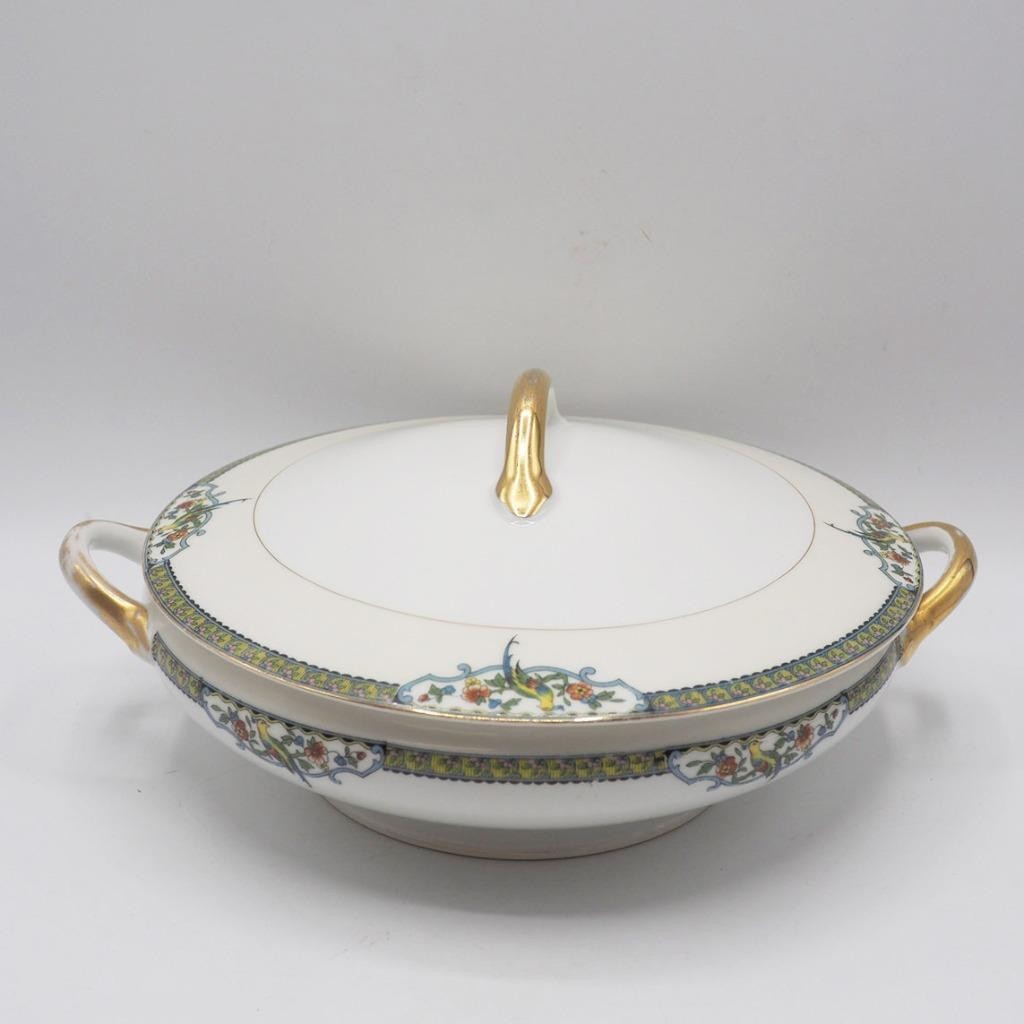 Noritake China Co. Pheasant and Florals Round Casserole Dish with Cover N1390