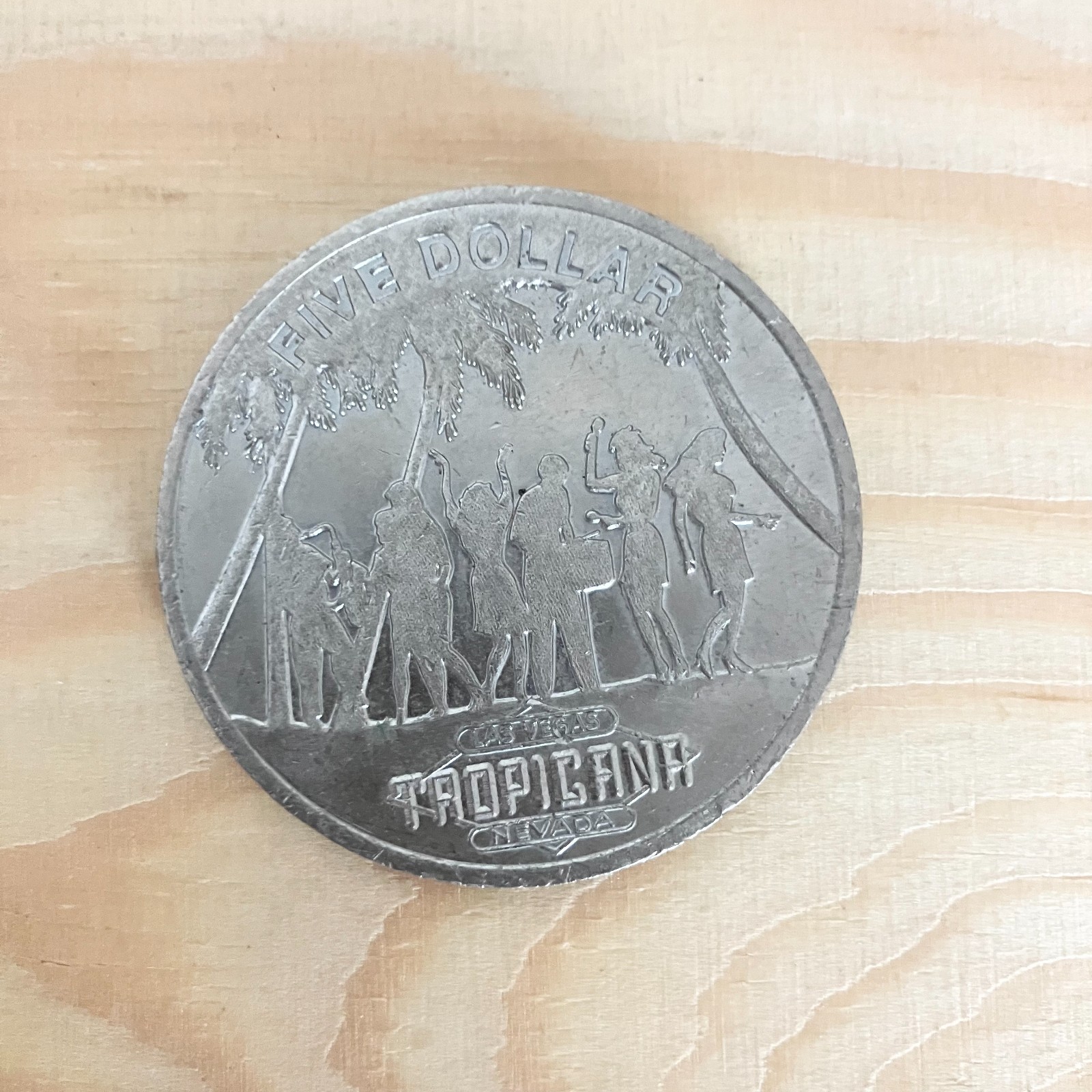 Tropicana Resort 1991 Casino Five Dollar $5 Token Chip Sliver