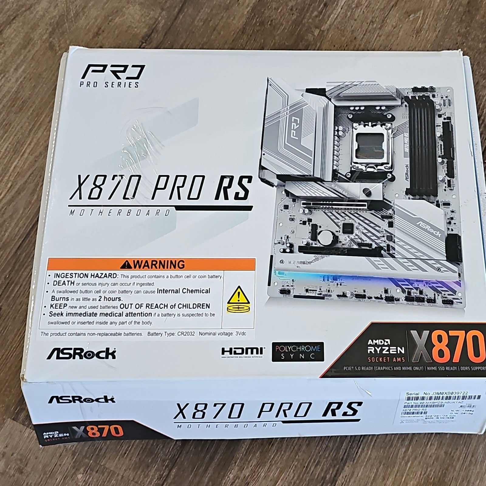 ASRock X870 Pro RS ATX AM5 DDR5 Motherboard 4-DIMM M.2 PCIe Gaming ASRock X870 Pro RS ATX AM5 DDR5 Motherboard 4-DIMM M.2 PCIe Gaming