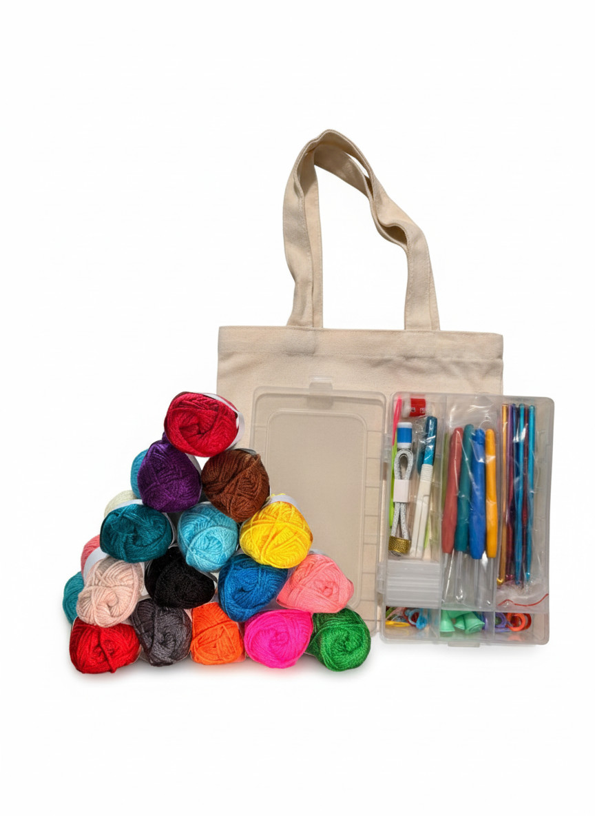 80 Pcs Crochet Kit for Beginners Adults Crochet Kits Include Yarn Starter Kits