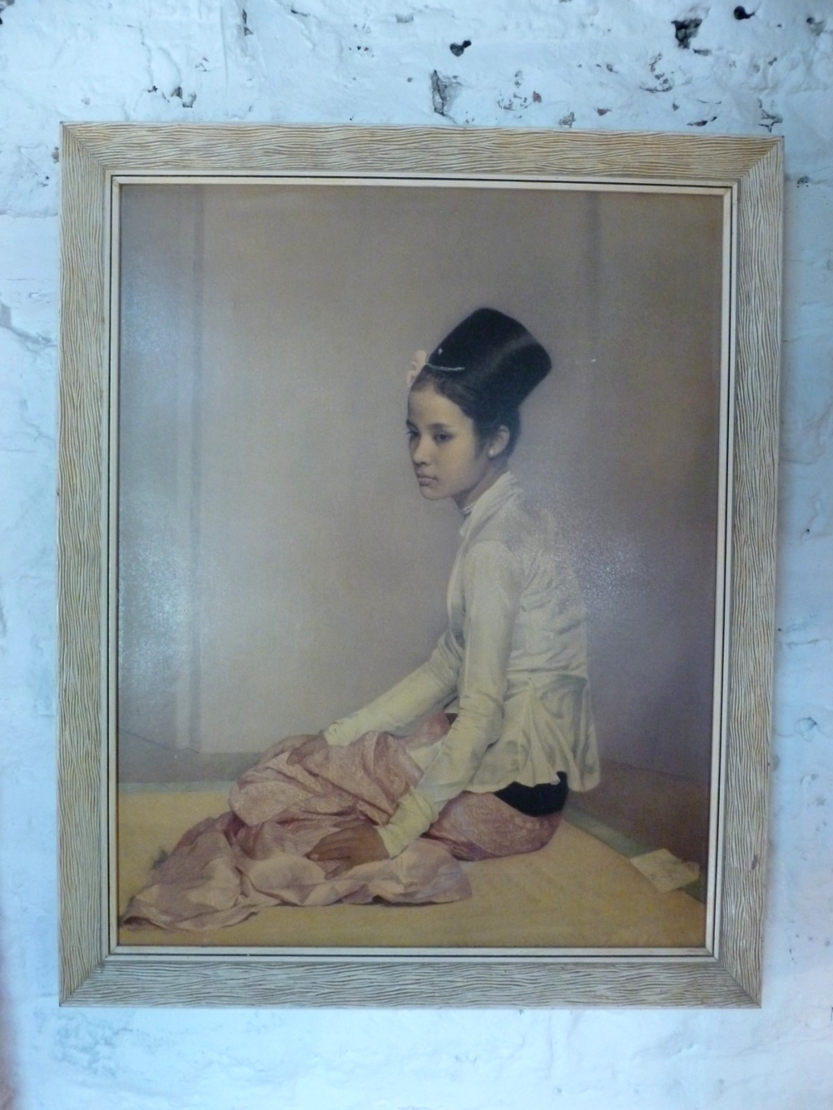 LOVELY Vintage 1960\'s Art Print Picture Saw Ohn Nyum Sir Gerald Kelly    Boots
