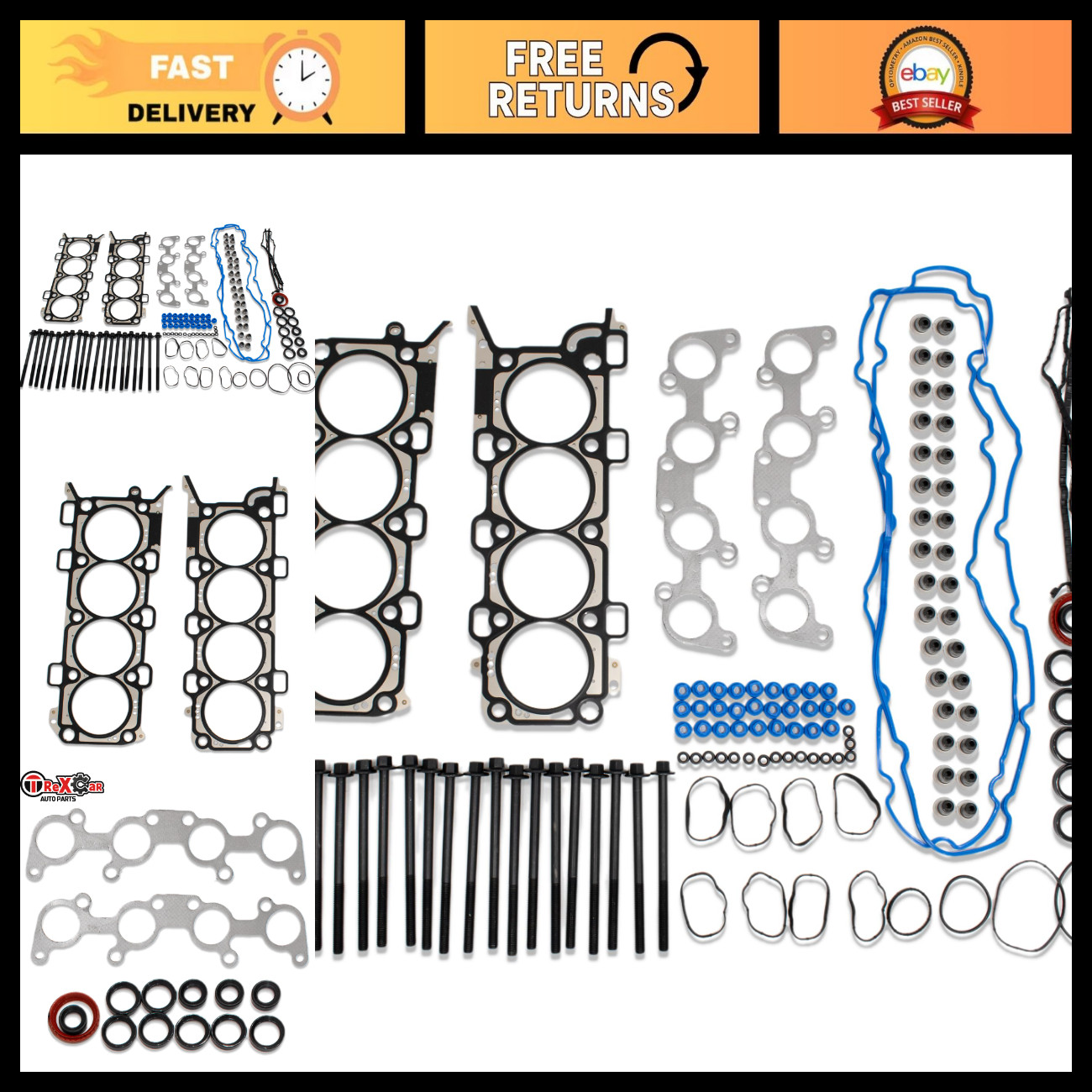 5.0L Head Gasket Kit & Bolts for 2011-2014 Ford F-150 Mustang V8 DOHC HS26550PT 5.0L Head Gasket Kit & Bolts for 2011-2014 Ford F-150 Mustang V8 DOHC HS26550PT