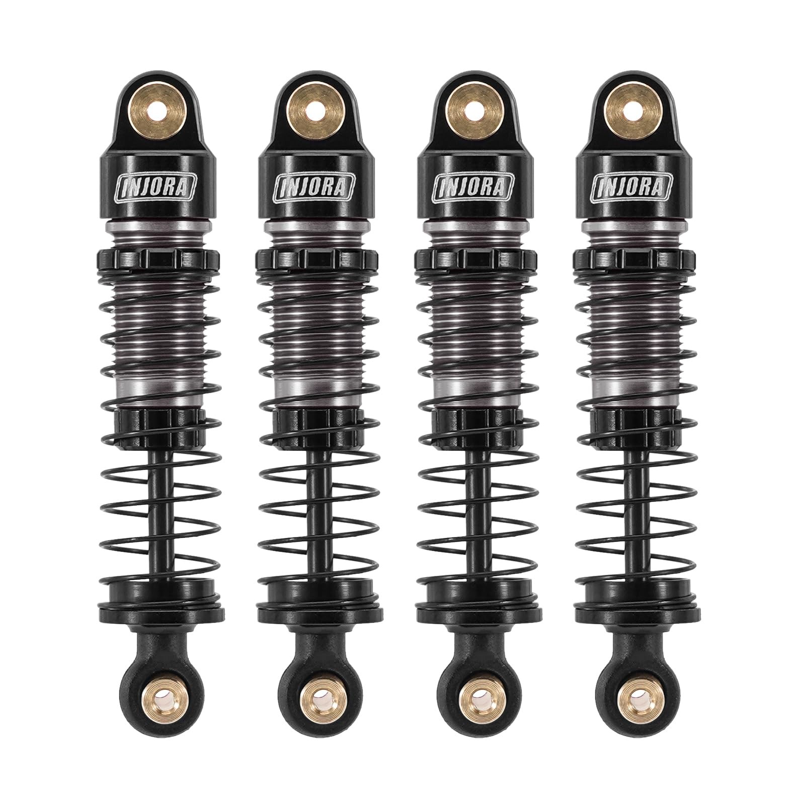 INJORA 40mm Big Bore Aluminum Oil Shock for SCX24, Black Small, INJORA 40mm Big Bore Aluminum Oil Shock for SCX24, Black Small,