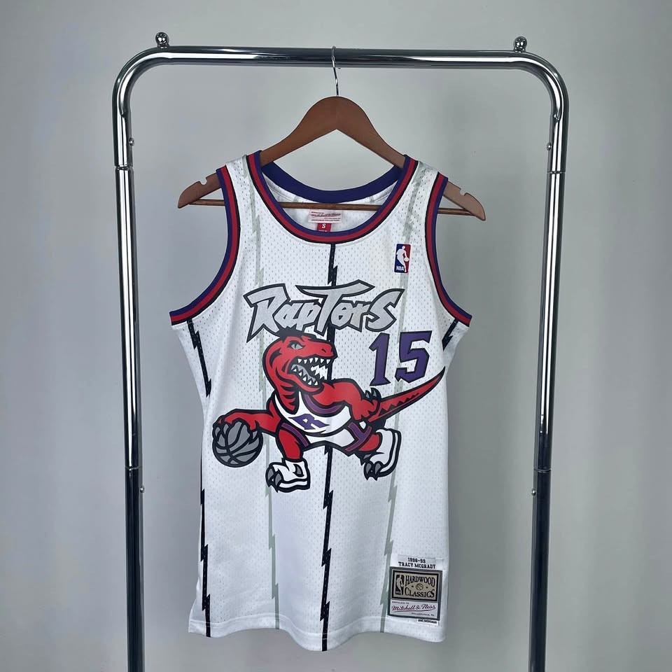 NBA 1998-99 Toronto Raptors Vince Carter #15 Jersey Small Mitchell & Ness White