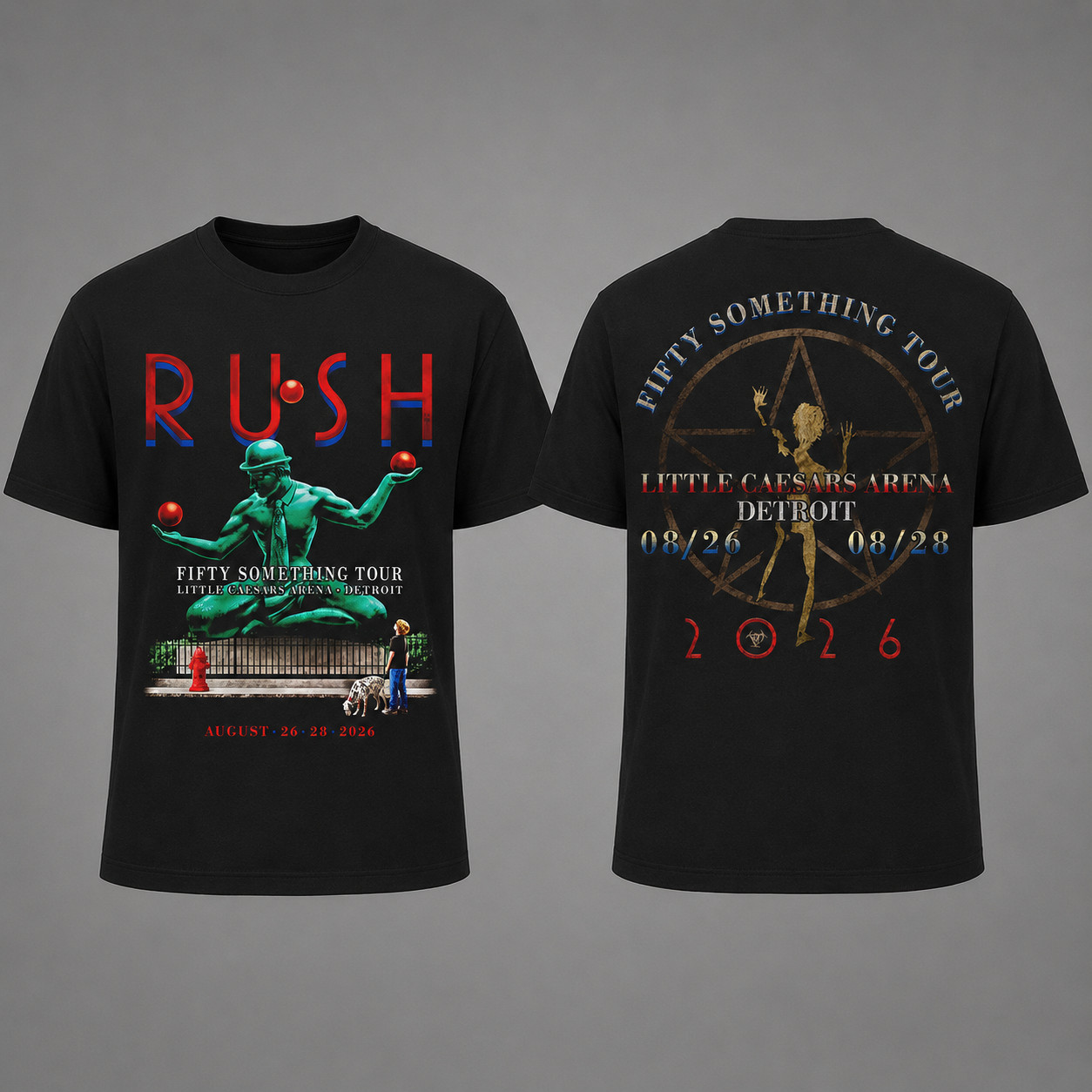 Rush Detroit Michigan 2026 Event City Merch Live Music Concert T-Shirt