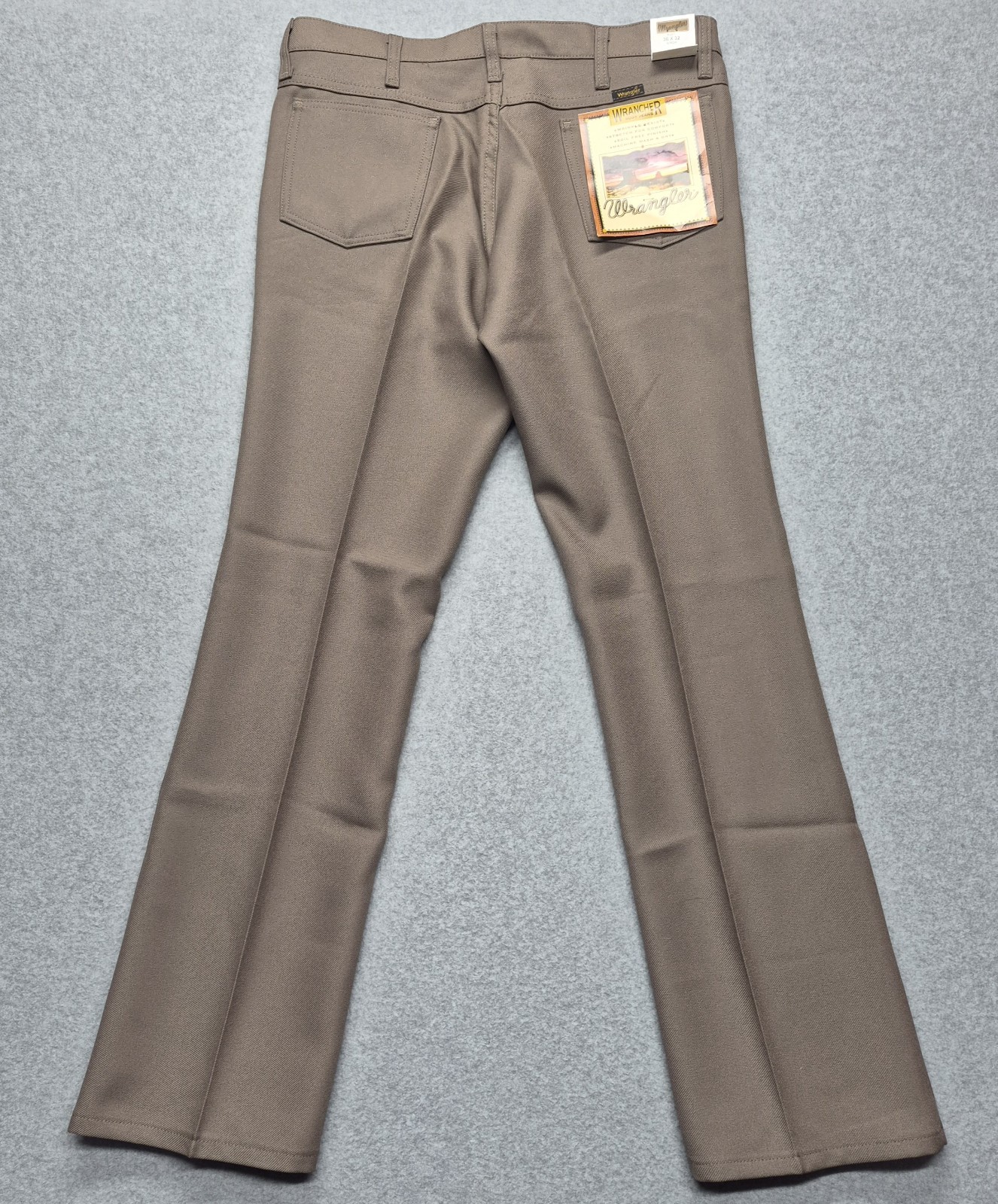 Vintage Wrangler Wrancher Jeans Mens 36x32 Birch Tan Bootcut Cowboy Pants NWT