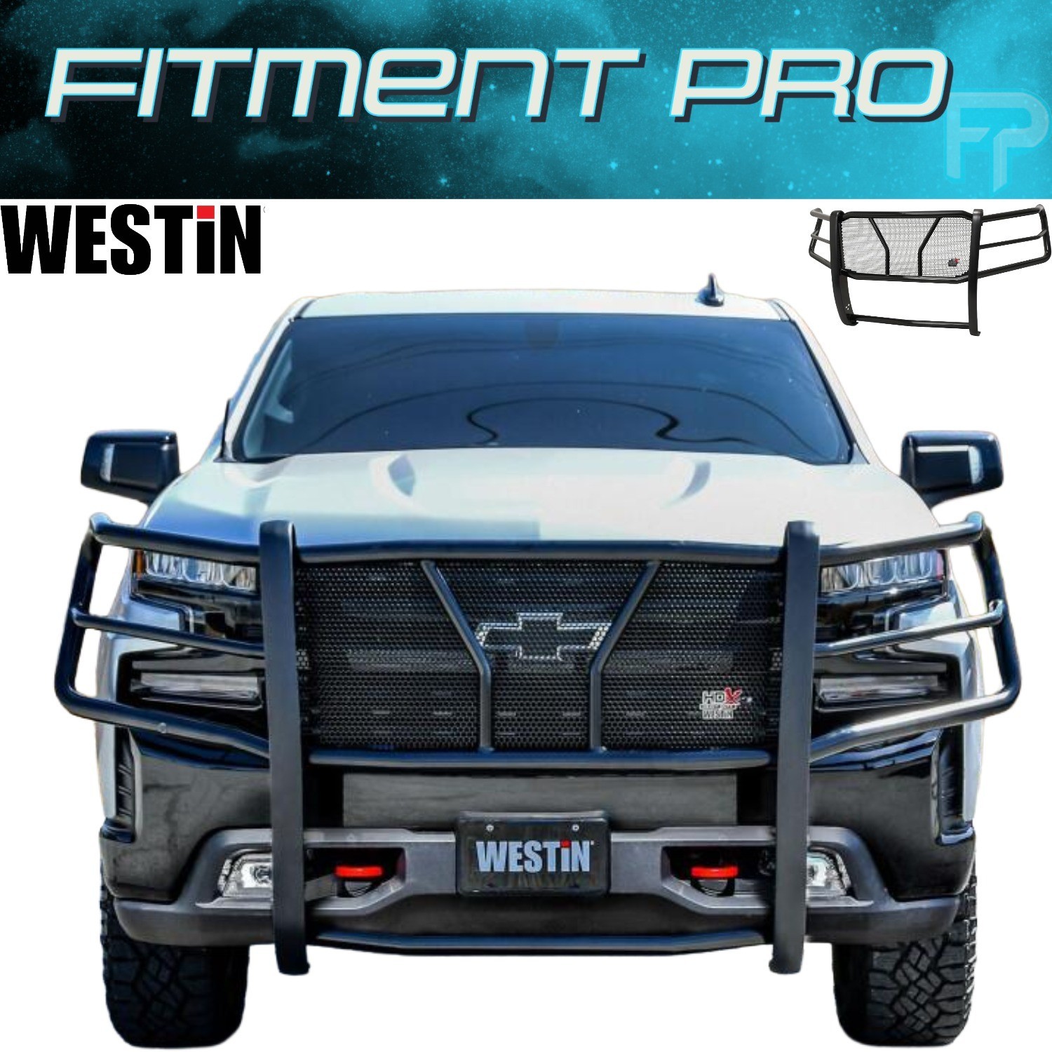 Westin 57-23955 HDX Grille Modular Grd Black For 19-21 Chevrolet Silverado 1500