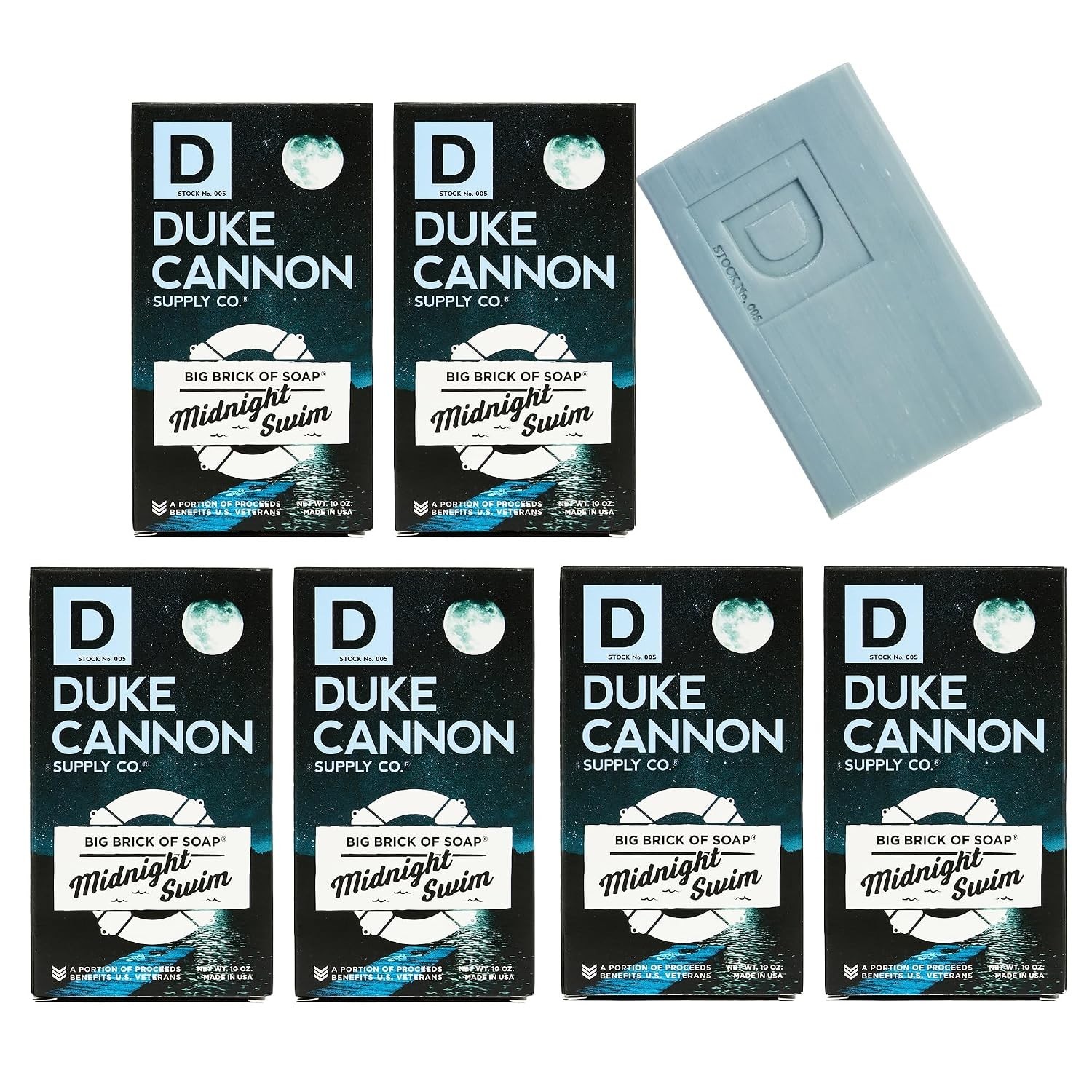 6 Pack Duke Cannon Big Ass Brick of Soap Midnight Swim Bar Soap 6 Pack Duke Cannon Big Ass Brick of Soap Midnight Swim Bar Soap