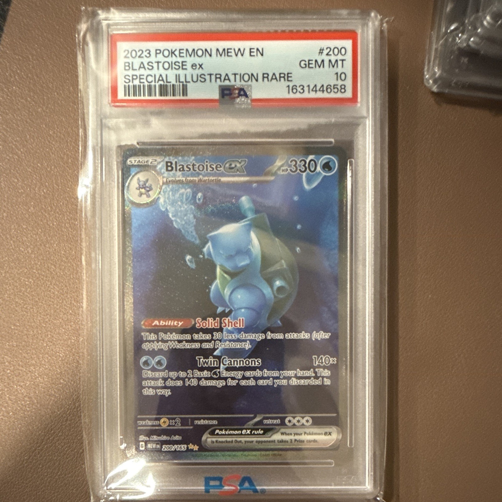 Pokemon Blastoise ex SIR Holo 200/165 SV 151 (2023) PSA 10 EN Pokemon Blastoise ex SIR Holo 200/165 SV 151 (2023) PSA 10 EN