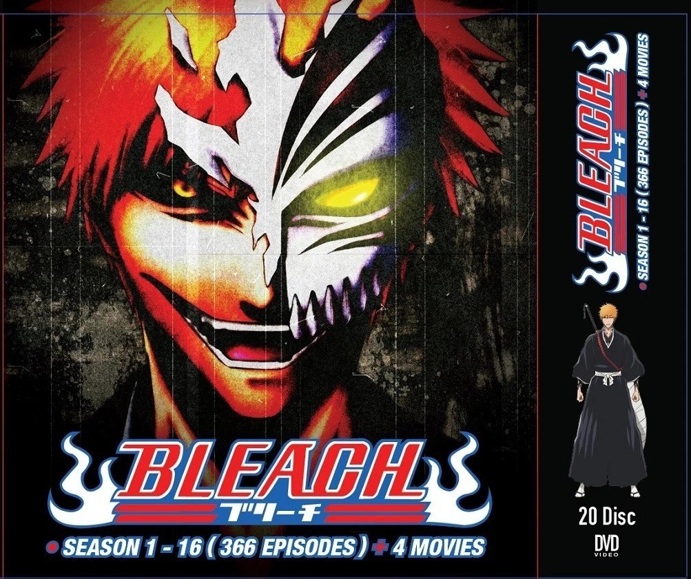 Bleach Complete TV Series + 4 Movies English Dubbed DVD [Free Gift] [Fast Ship]