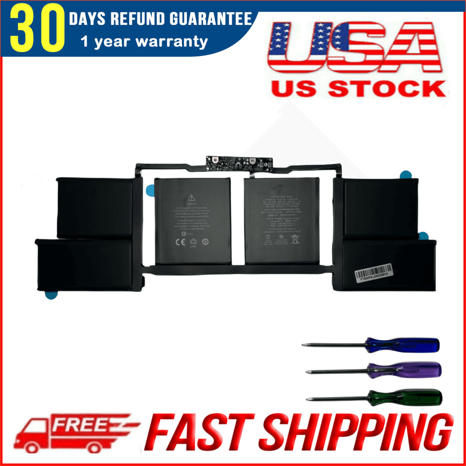 New Genuine A1820 A1707 Battery For Apple MacBook Pro 15\'\' Late 2016 Mid 2017 US