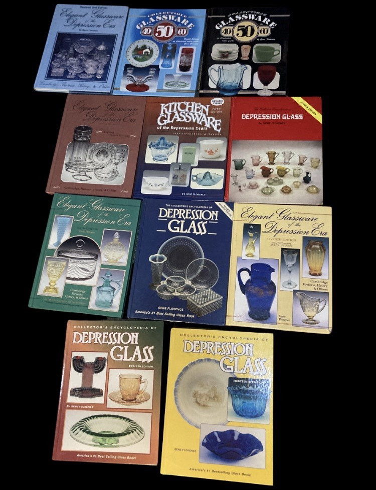 Collector Books Gene Florence Depression Glass Encyclopedia Hardcover Eleven Lot