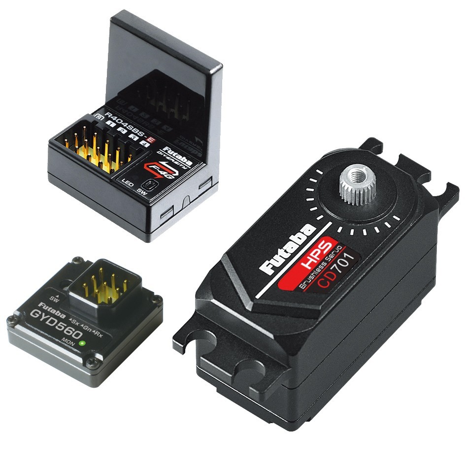 Futaba HPS-CD701 Servo W/ R404SBS-E Receiver  W/ GYD560 Gyro Drift set