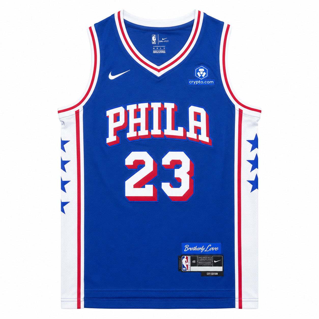 Philadelphia 76ers James #23 Blue Basketball Jersey Men