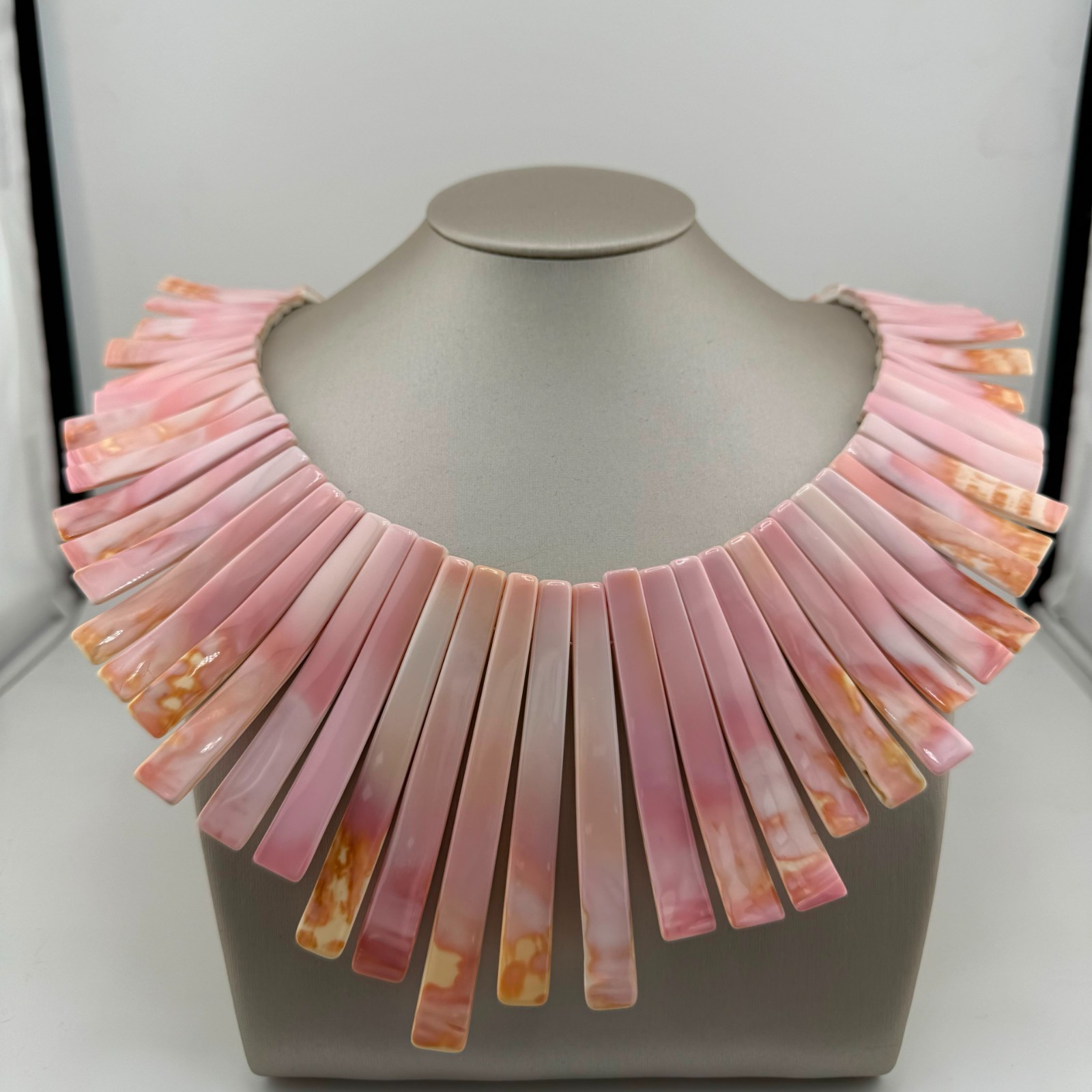 Pink Queen Conch Necklace, Natural Shell Statement Jewelry, 925 Sterling Silver