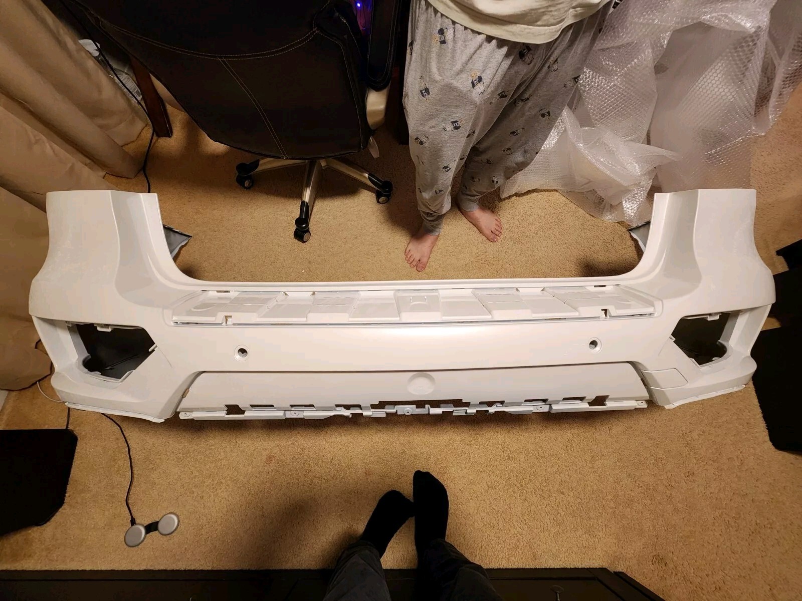 NEW W166 2012-2015 ML63 AMG Painted Rear Bumper OEM Diamond White 799 NEW W166 2012-2015 ML63 AMG Painted Rear Bumper OEM Diamond White 799