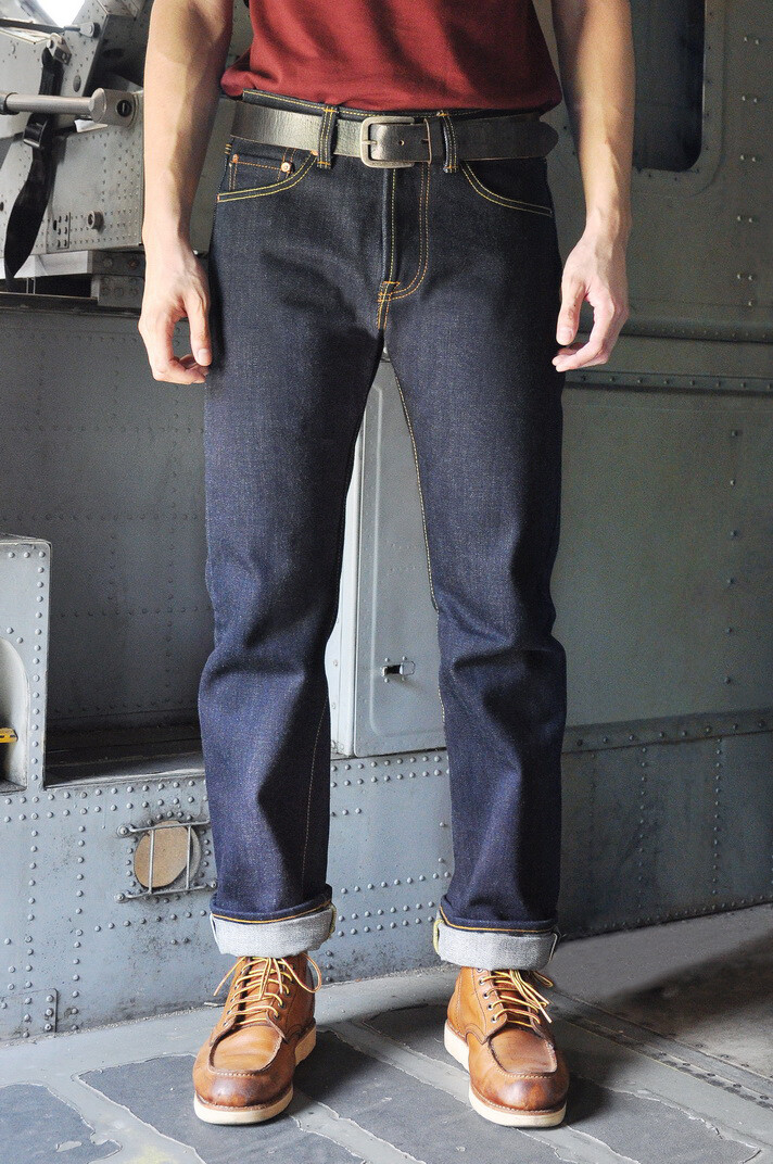 Simple&Raw Heavy Martin 21oz Gold Selvedge Denim Men's Jeans Slim Straight Fit