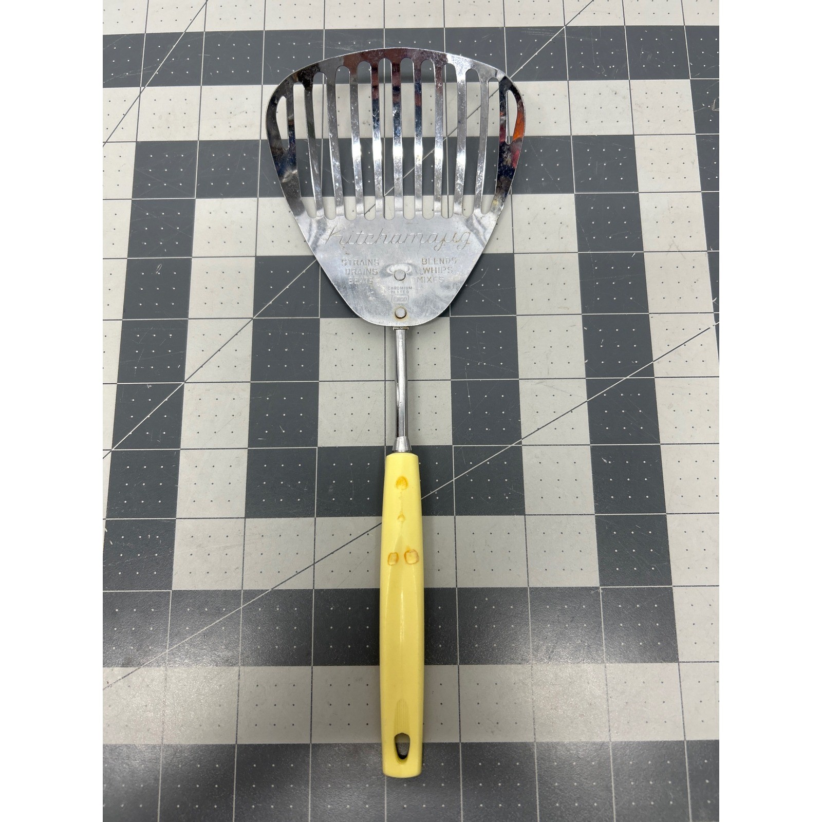 Vintage EKCO Kitchamajig Slotted Spoon Scoop 11\