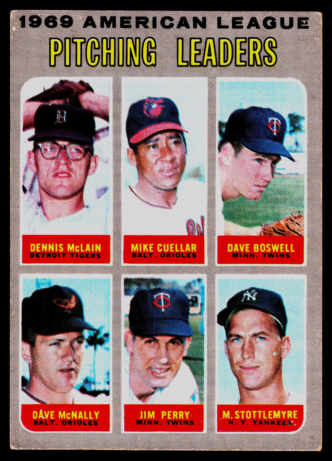 1970 Topps #70 1969 AL Pitching Ldrs.. - VG 1970 Topps #70 1969 AL Pitching Ldrs.. - VG