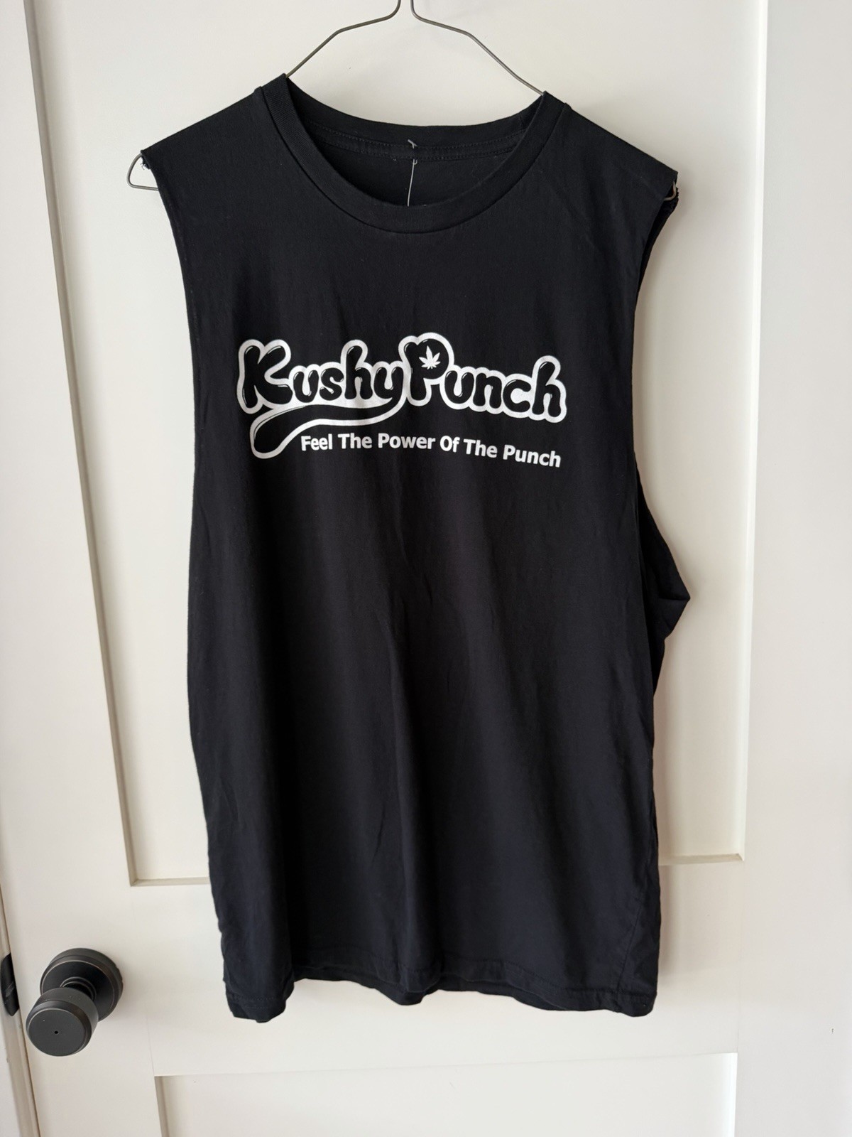 Kushy Punch Black and White Cutoff Shirt Size Medium Kushy Punch Black and White Cutoff Shirt Size Medium