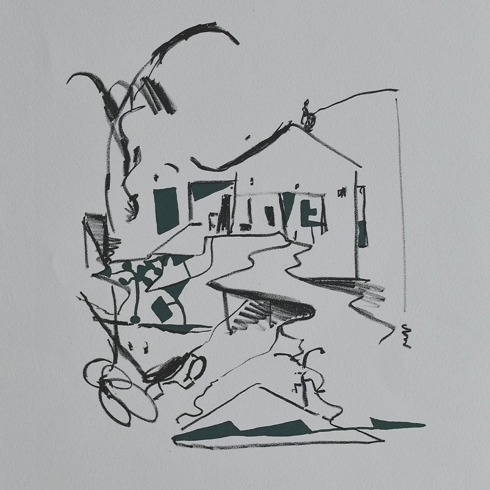 Ernst Caramelle Contemporary Art Pen Art Signed Lithograph 2000