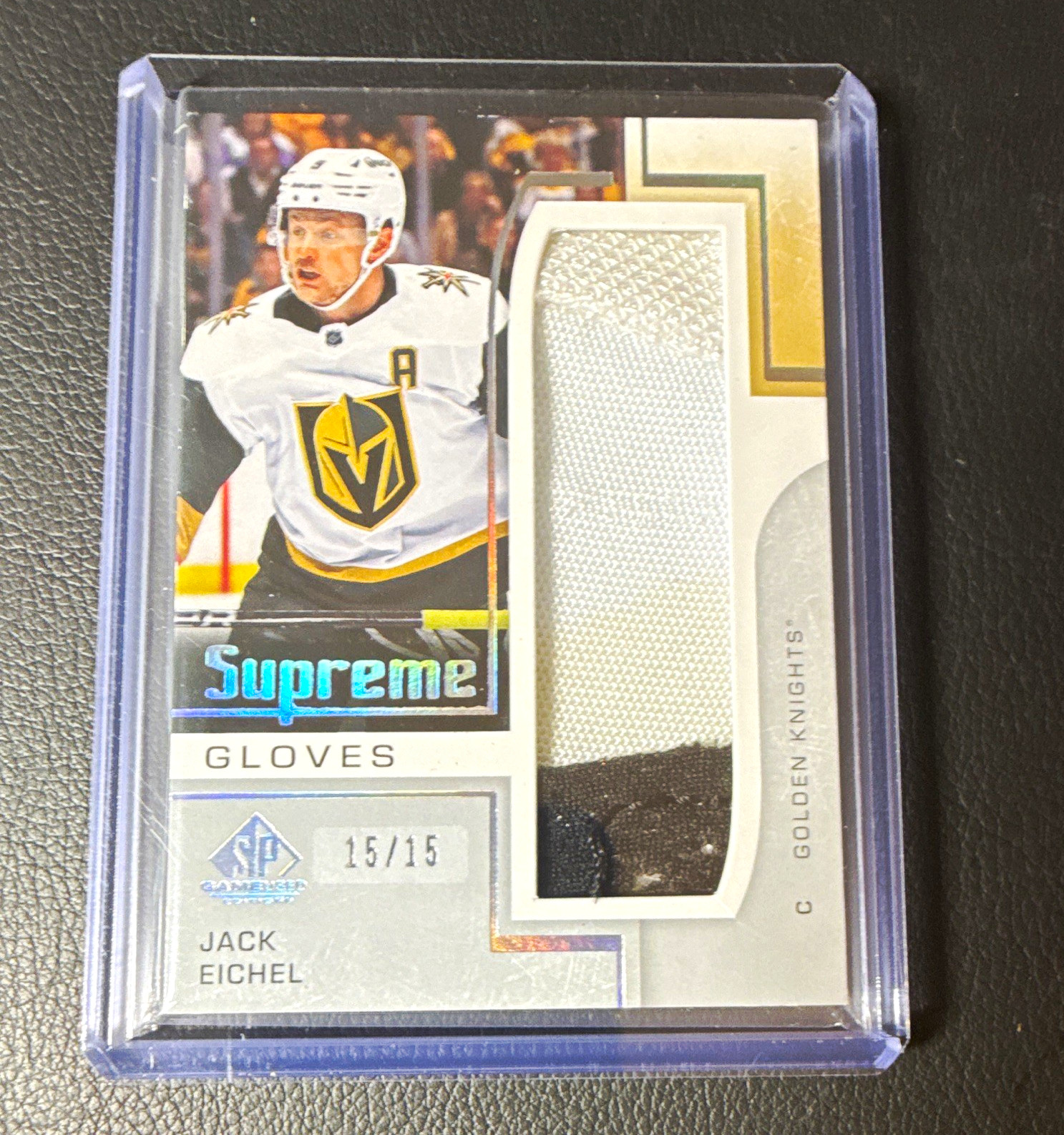 Upper Deck 2024-25 SP Game Used Supreme Gloves Jack Eichel SP-EI 15/15 VGK