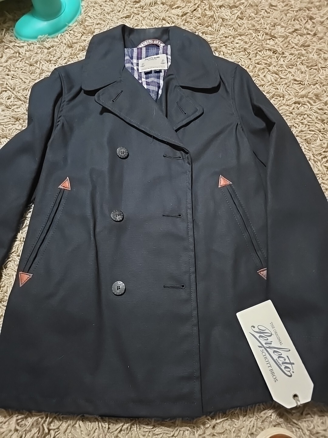 Perfecto Brand Schott Textile wear Jacket Med Black. P-814 Ecosse Made In USA Perfecto Brand Schott Textile wear Jacket Med Black. P-814 Ecosse Made In USA