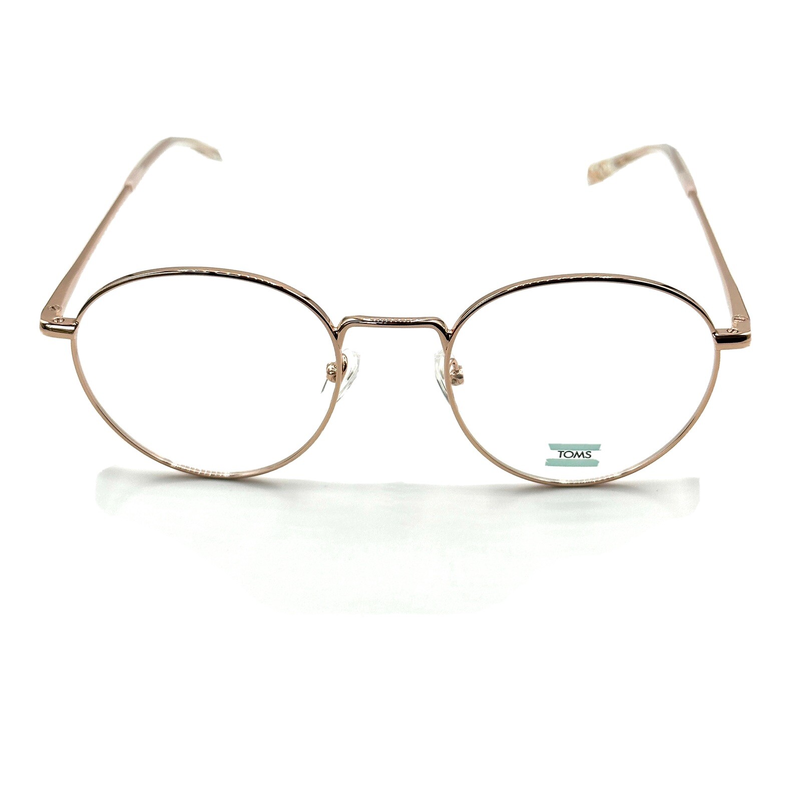 Toms Women\'s Hayden Color Shiny Rose Gold Eyeglasses New 
