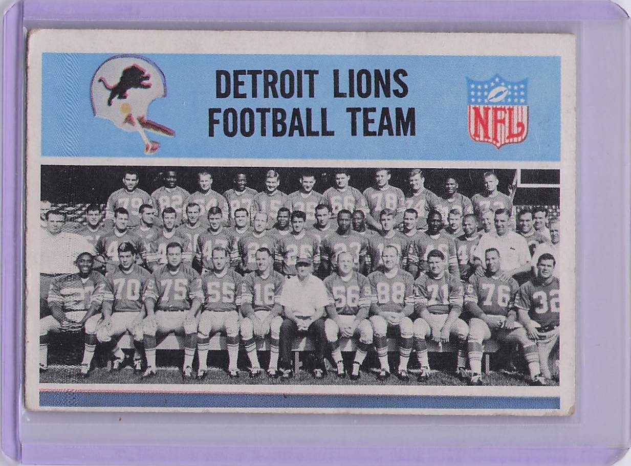 1966 Philadelphia Football - Detroit Lions # 66 1966 Philadelphia Football - Detroit Lions # 66