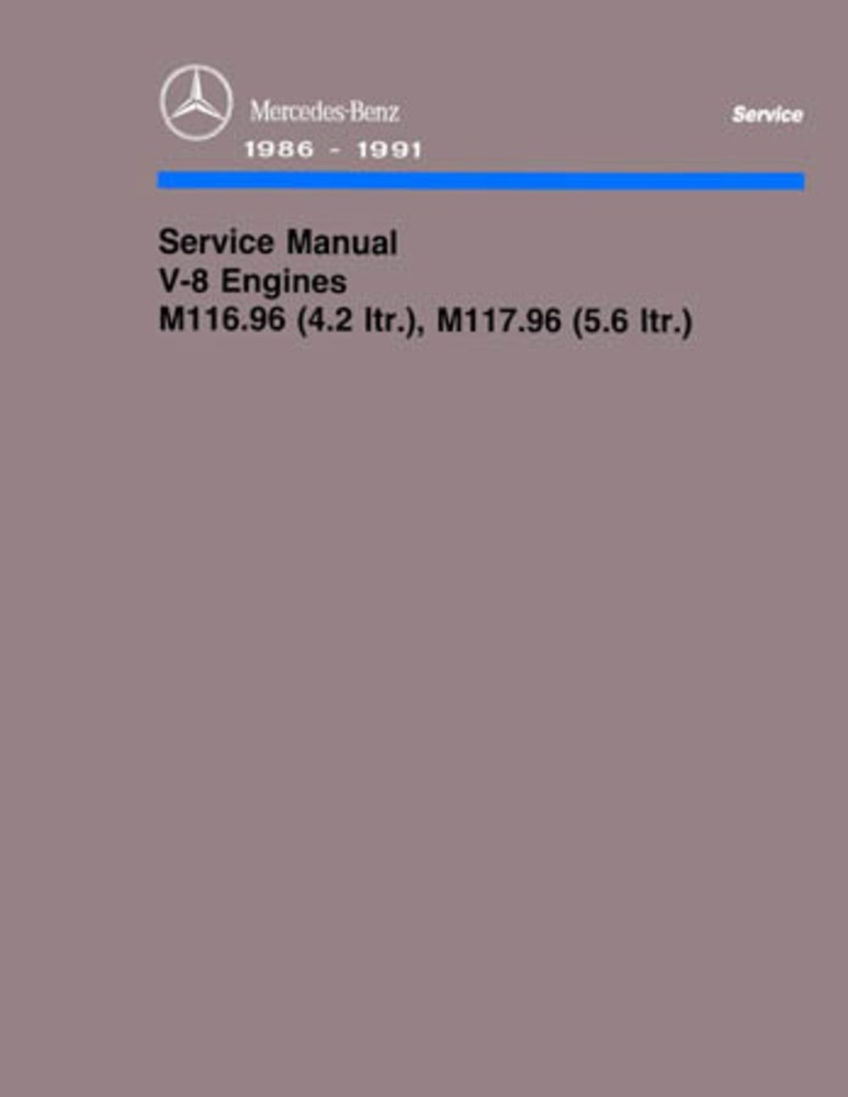 1986 1989 1990 1991 Mercedes Benz Engine Shop Service Repair Manual Book OEM