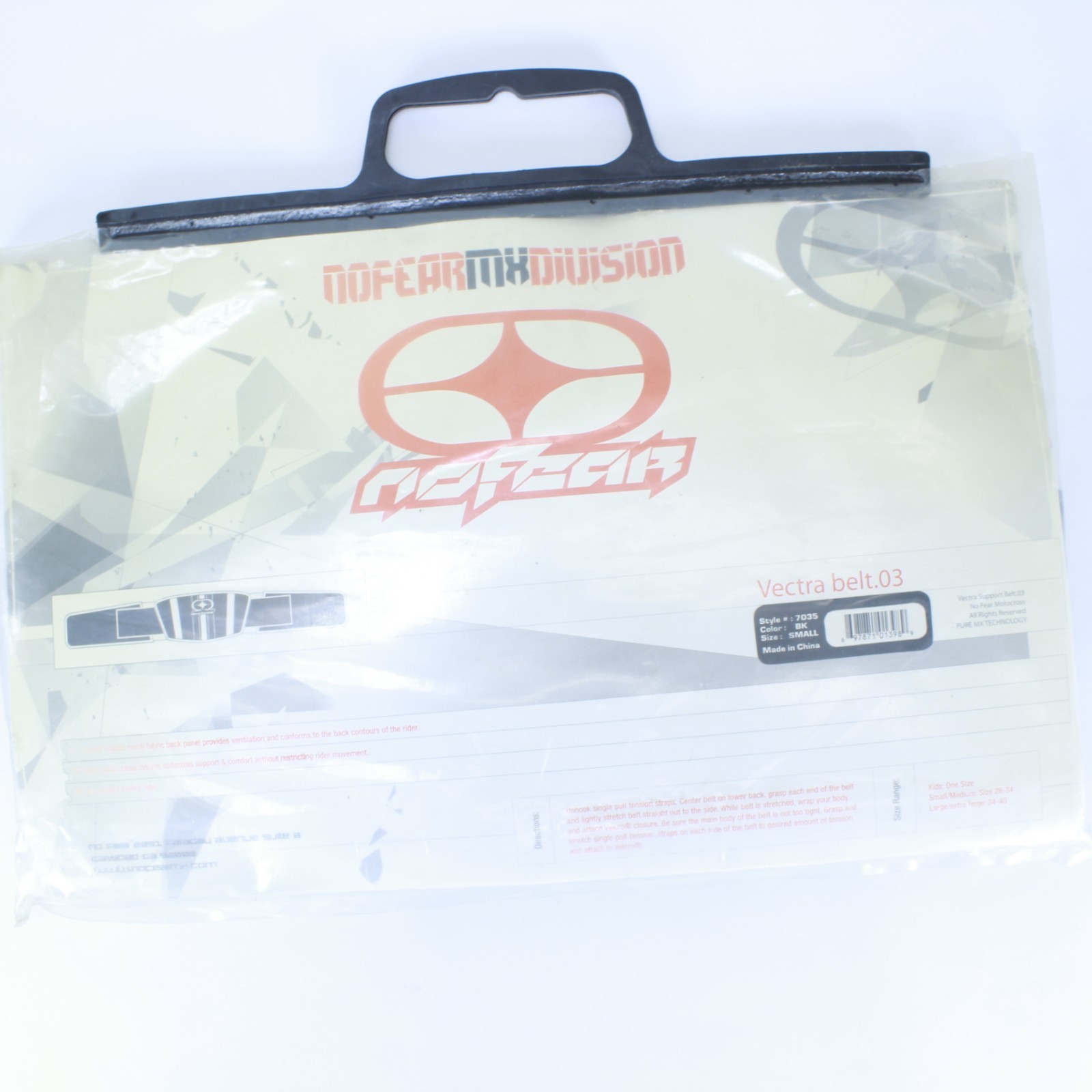 No Fear Youth Vectra Kidney Belt Black Kids Motocross Back Support #7035 New No Fear Youth Vectra Kidney Belt Black Kids Motocross Back Support #7035 New