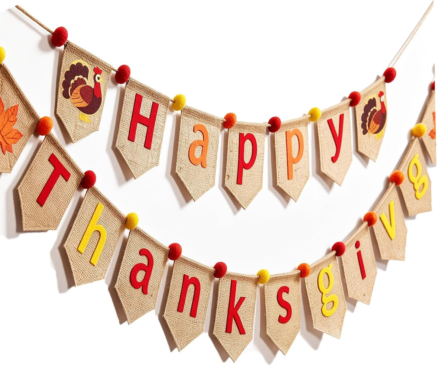 Happy Thanksgiving Burlap Banner Decorations, Happy Thanksgiving Garland Bunting Happy Thanksgiving Burlap Banner Decorations, Happy Thanksgiving Garland Bunting