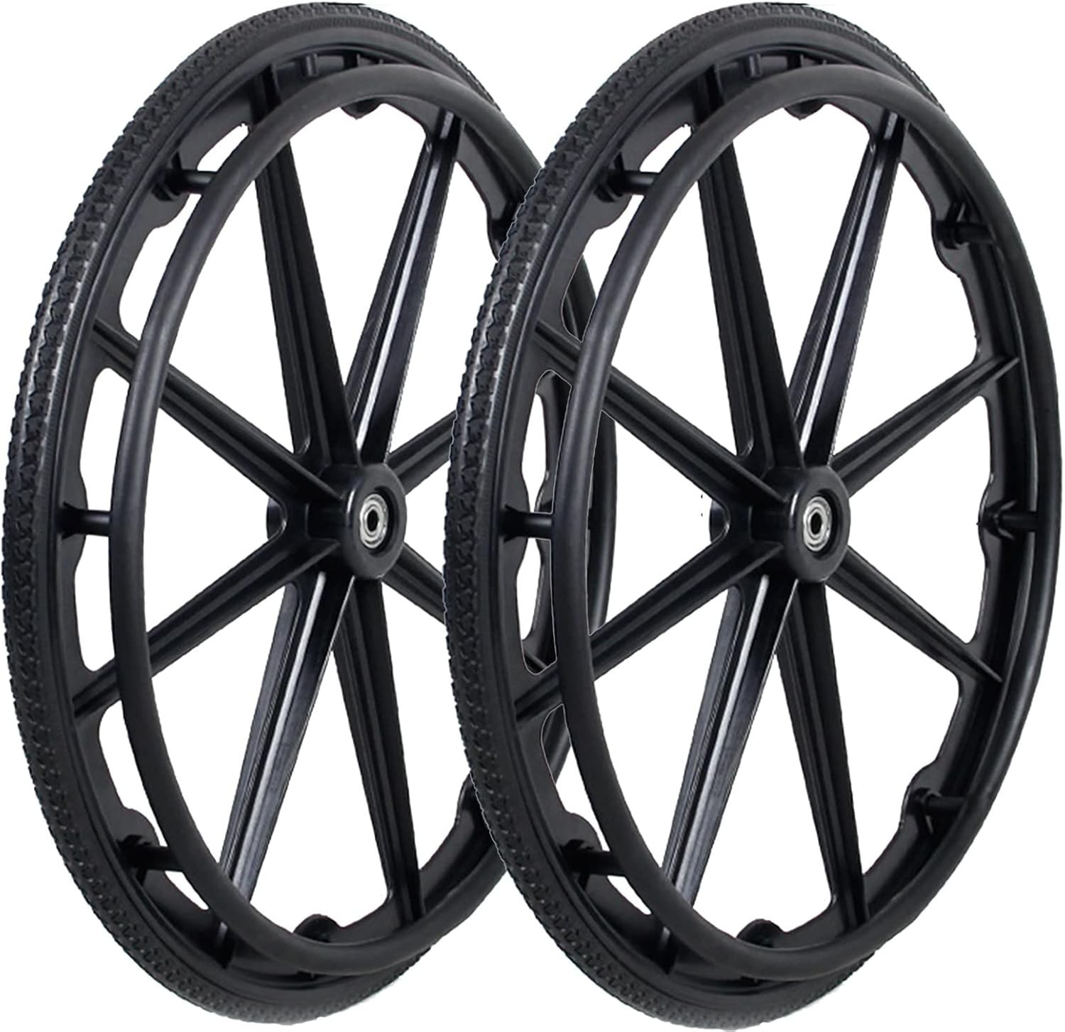 1PR,Black Wheelchair Rear Wheel Replacement 24x1\