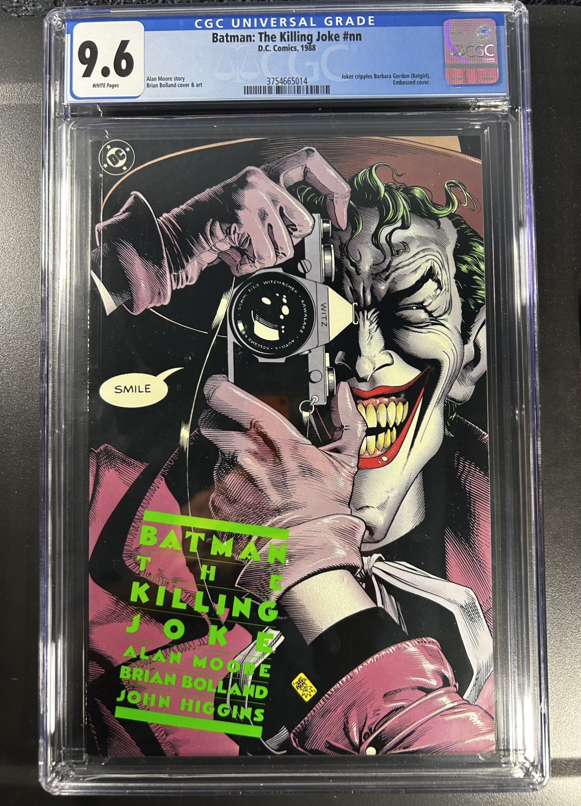 BATMAN THE KILLING JOKE 1ST PRINT - CGC 9.6 - Alan Moore - Brian Bolland BATMAN THE KILLING JOKE 1ST PRINT - CGC 9.6 - Alan Moore - Brian Bolland